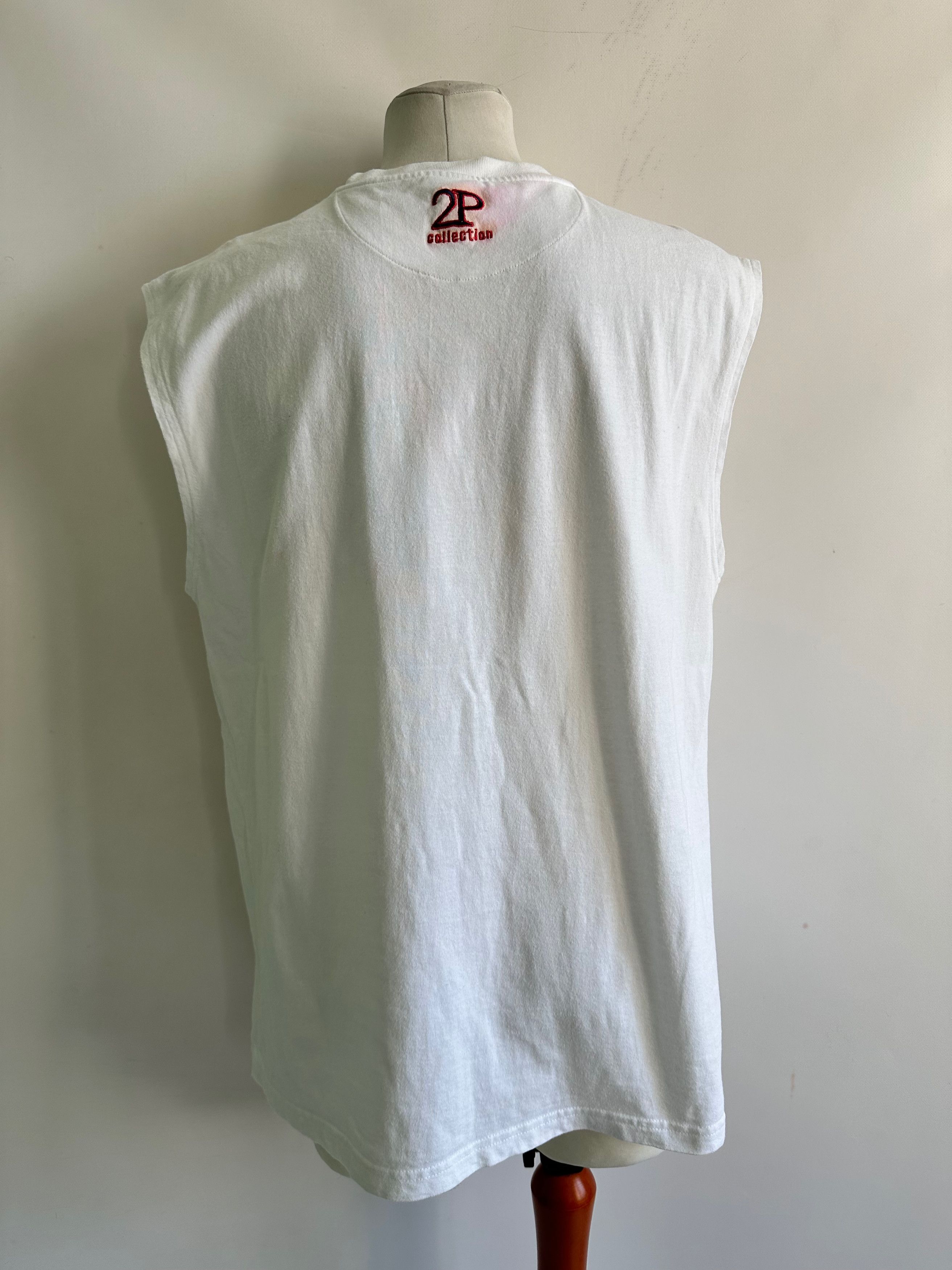 Rap Tees Vintage 2Pac Tupac Sleeveless Shirt white Size US L / EU 52-54 / 3 - 6 Thumbnail