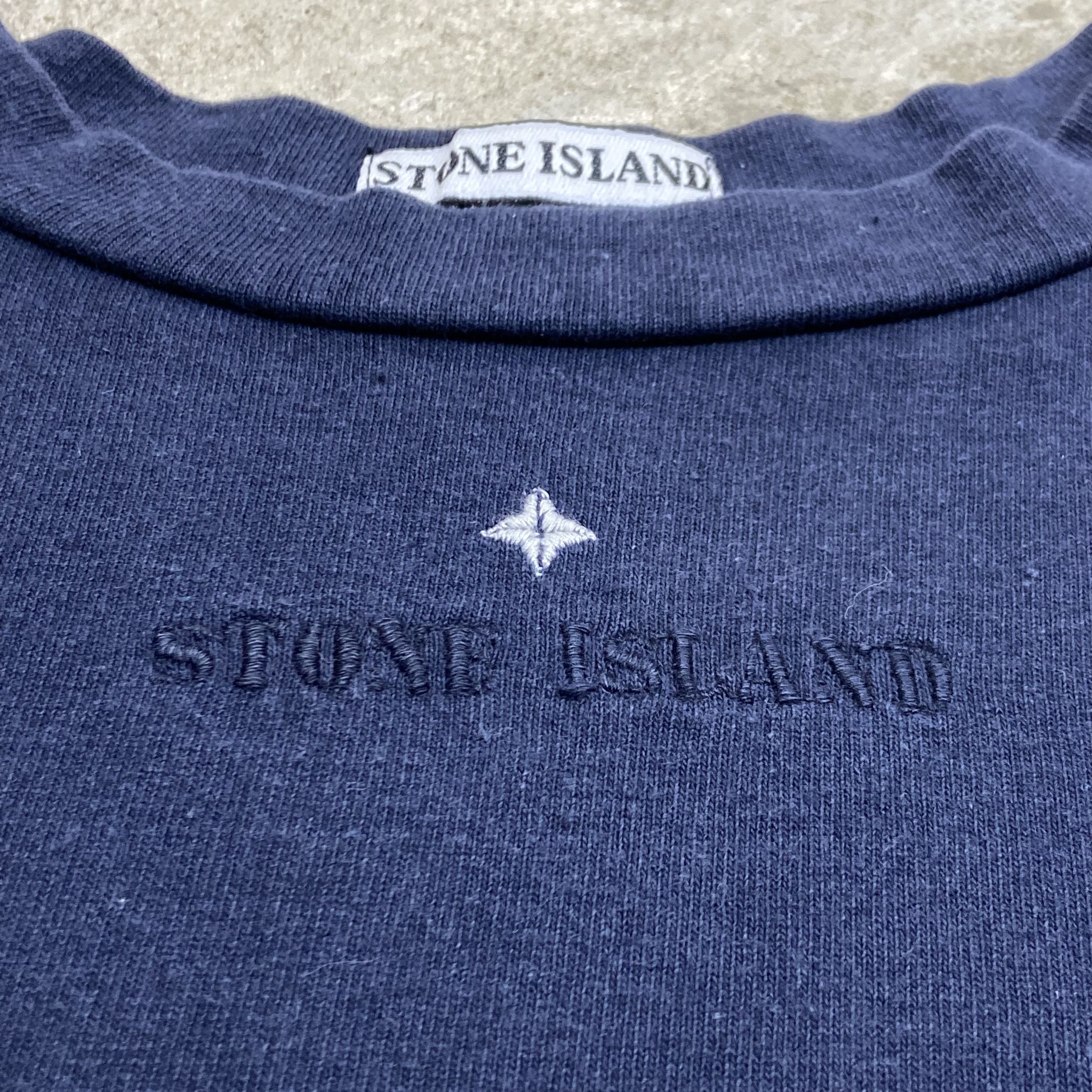 Stone Island 1980s ARCHIVE MINIMALISTIC LOGO RARE FADED SINGLE STITCH TEE Size US XXL / EU 58 / 5 - 3 Thumbnail