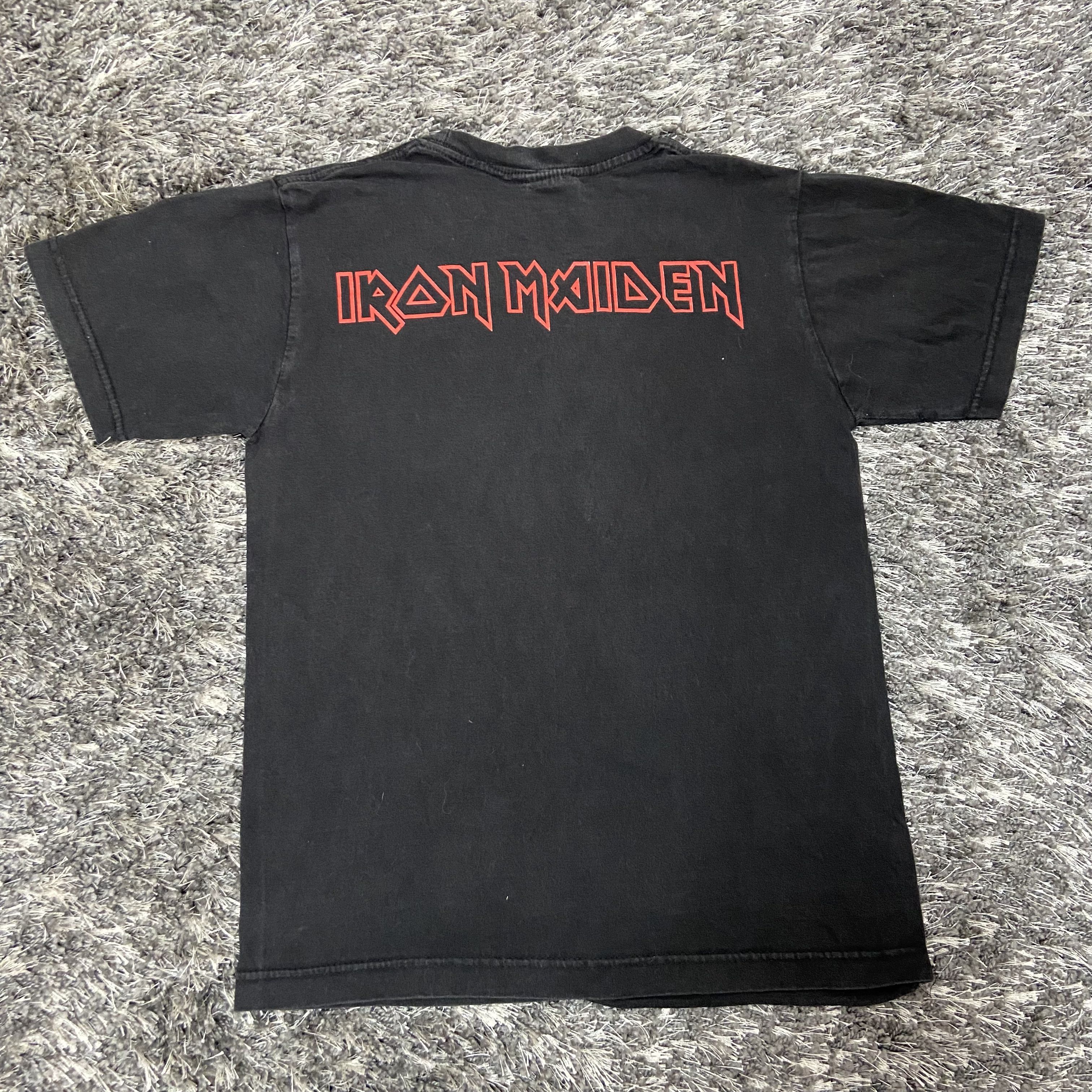 Band Tees 1990s SUNFADED VERY RARE IRON MAIDEN ACID PRINT TEE - № 247 Size US S / EU 44-46 / 1 - 4 Thumbnail