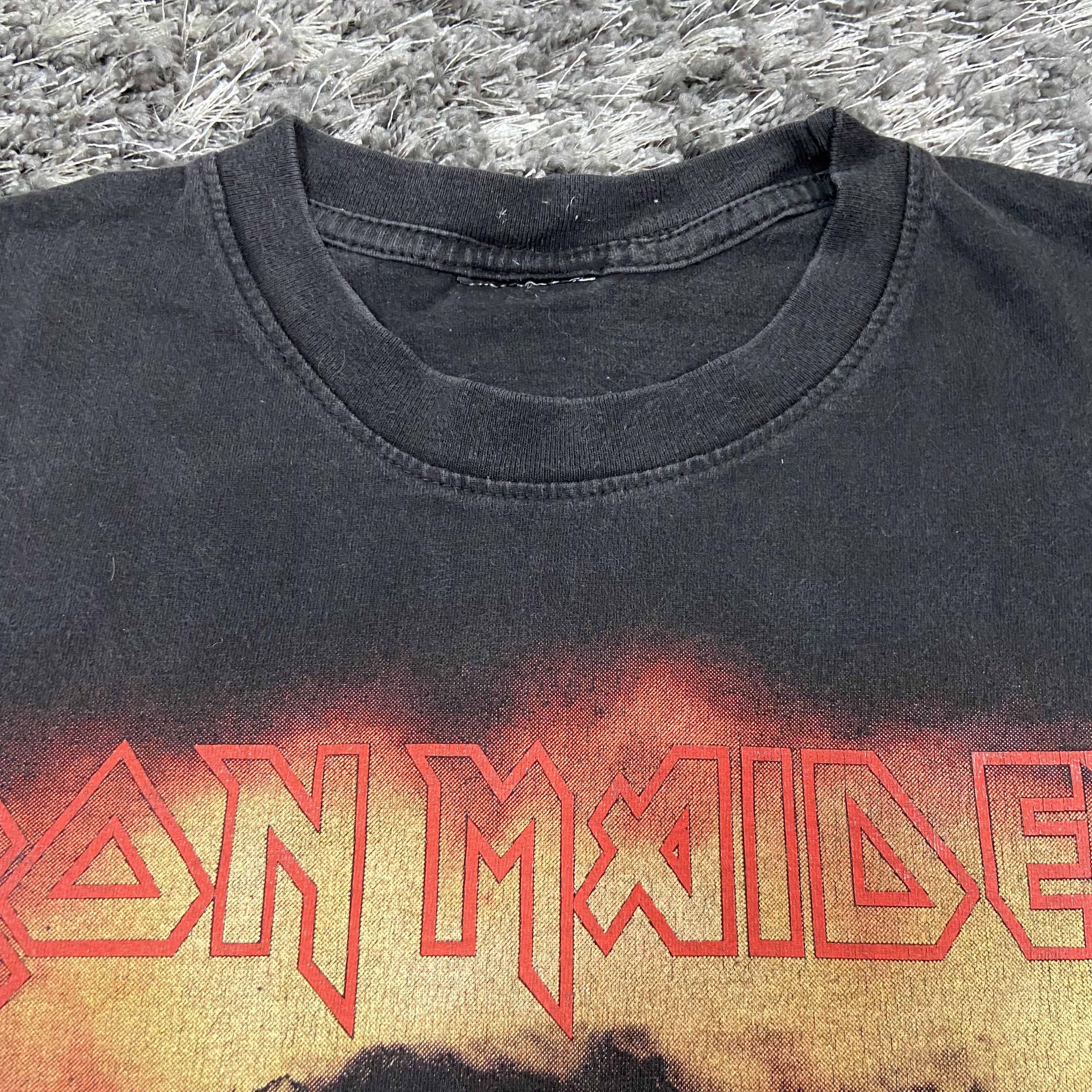 Band Tees 1990s SUNFADED VERY RARE IRON MAIDEN ACID PRINT TEE - № 247 Size US S / EU 44-46 / 1 - 8 Thumbnail