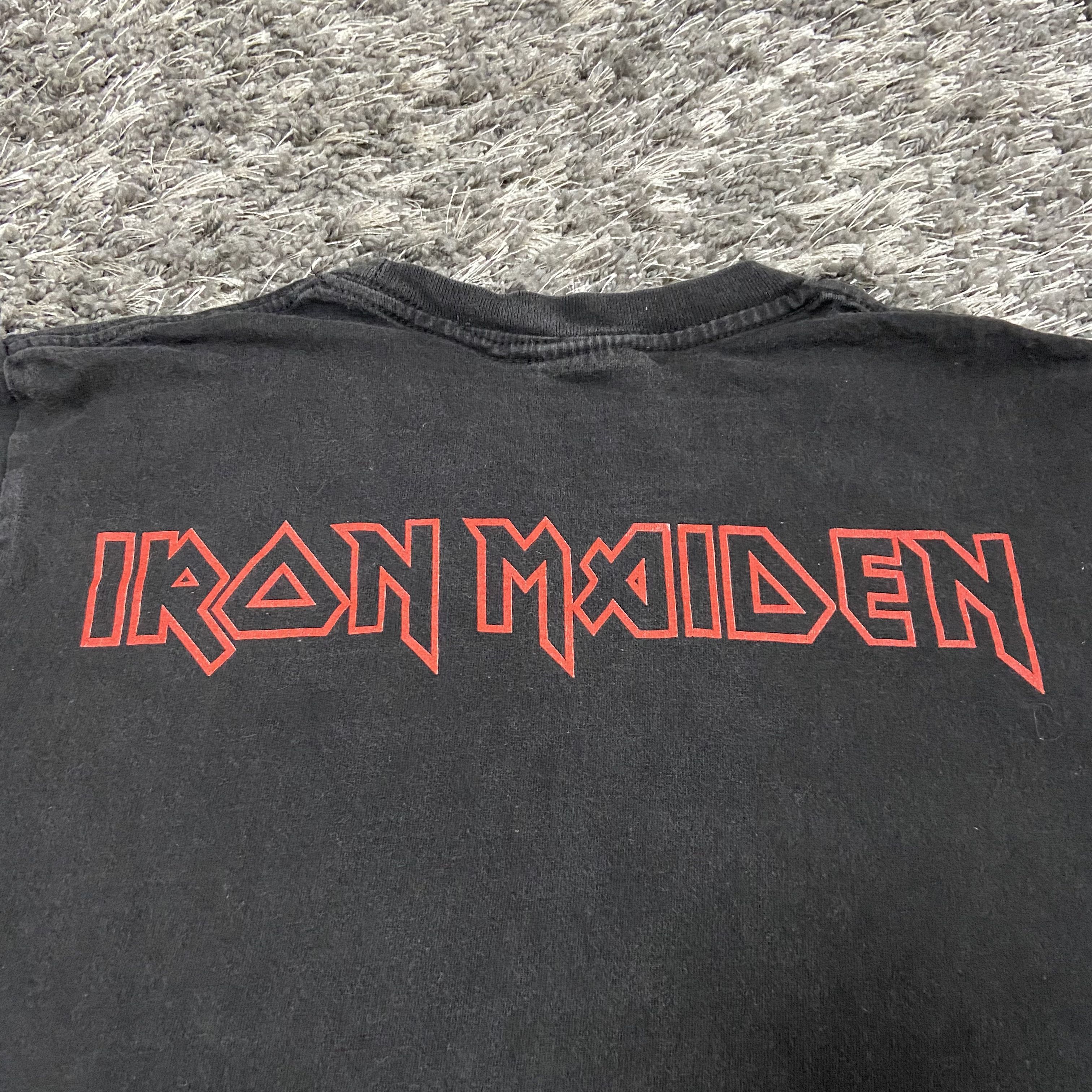 Band Tees 1990s SUNFADED VERY RARE IRON MAIDEN ACID PRINT TEE - № 247 Size US S / EU 44-46 / 1 - 9 Thumbnail