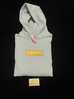 Supreme Box Logo Hooded Sweatshirt Ice Blue