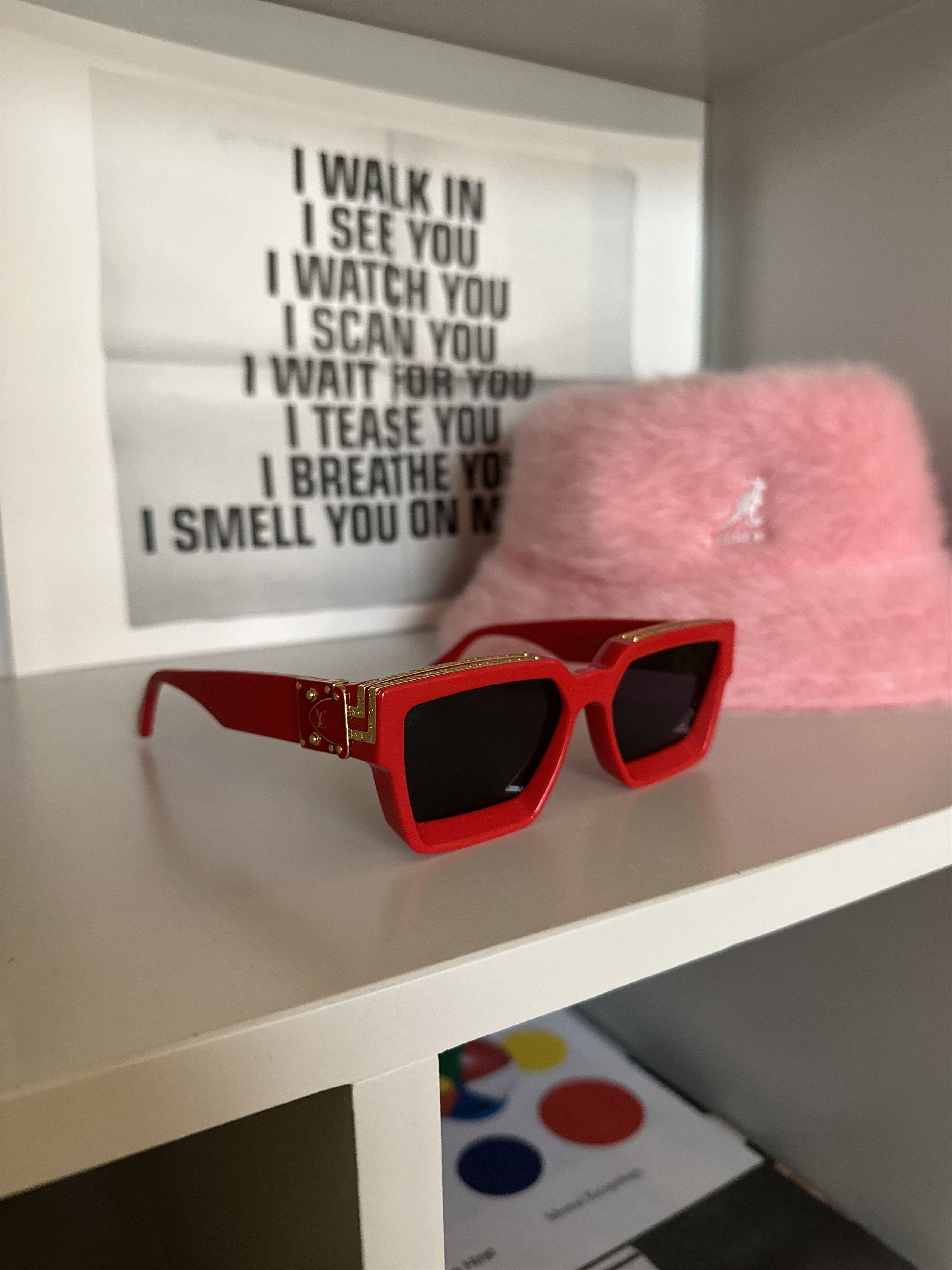 Millionaire sunglasses Louis Vuitton Red in Plastic - 29984075