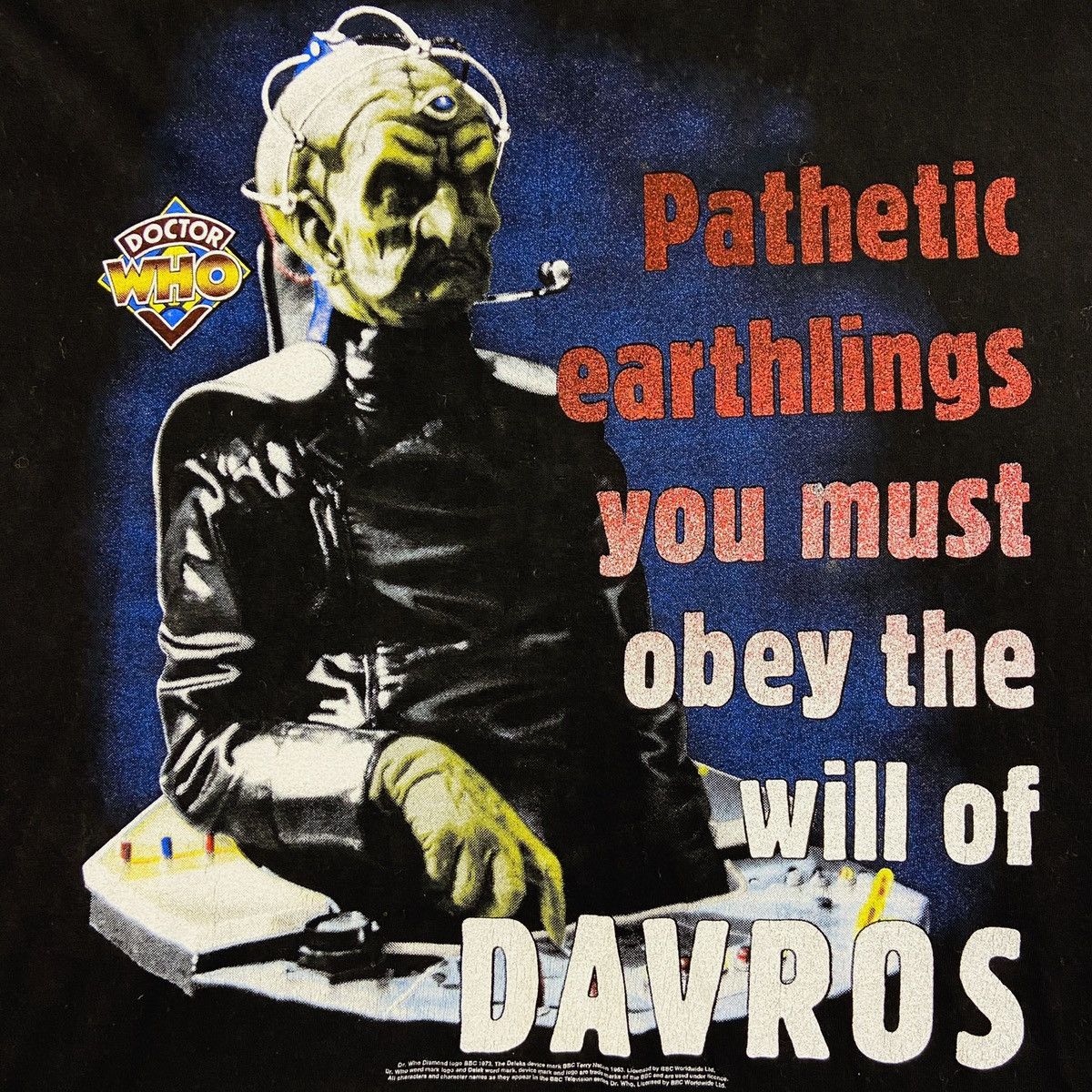 Vintage 1973 DOCTOR WHO DAVROS SINGLE STITCH JT’s T SHIRT - № 362 Size US XL / EU 56 / 4 - 2 Thumbnail