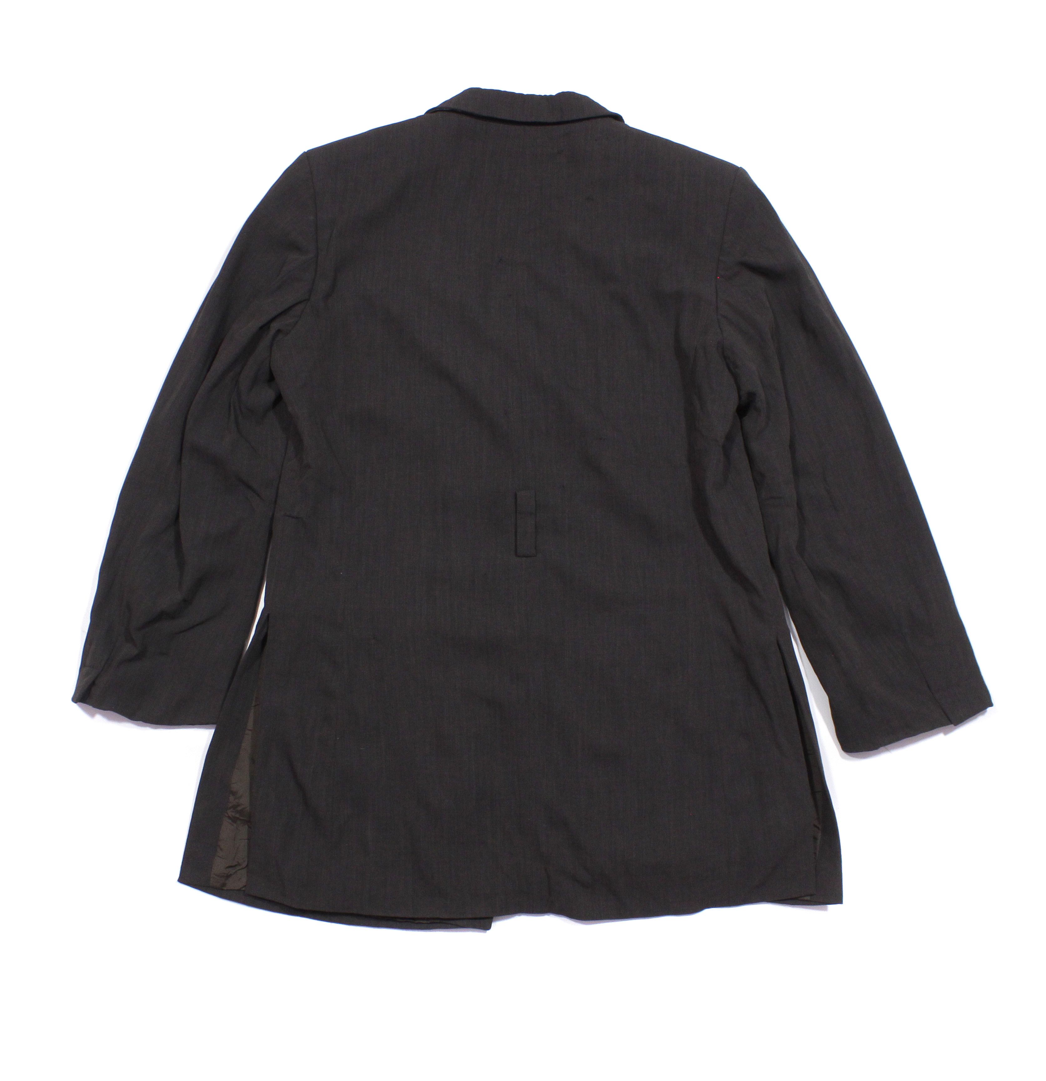 Dries Van Noten 90S Wool Distressed Blazer Vintage Size S / US 4 / IT 40 - 2 Thumbnail