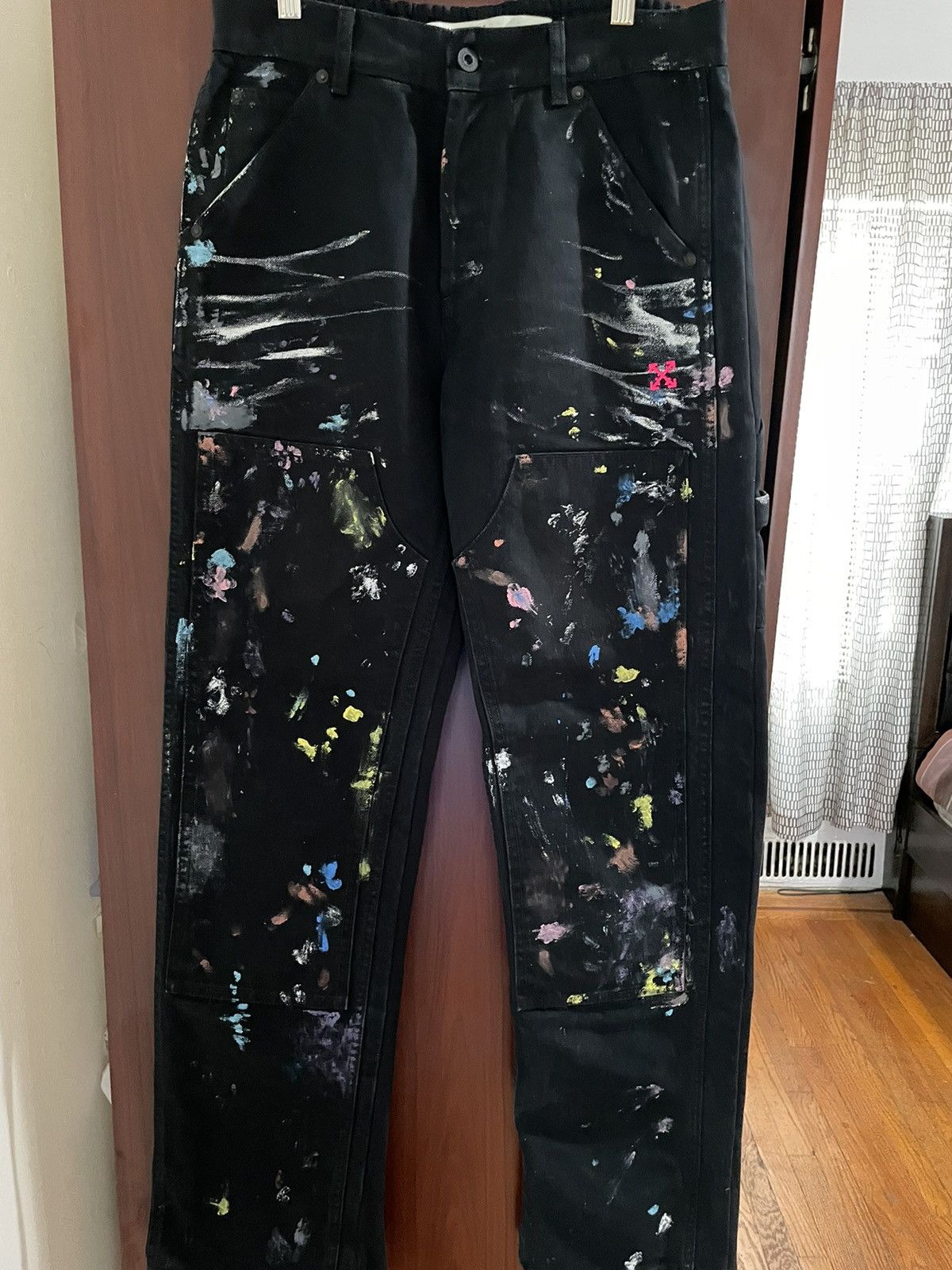 Off-White Off-White Paint Black Carpenter Pants. Size US 32 / EU 48 - 7 Thumbnail