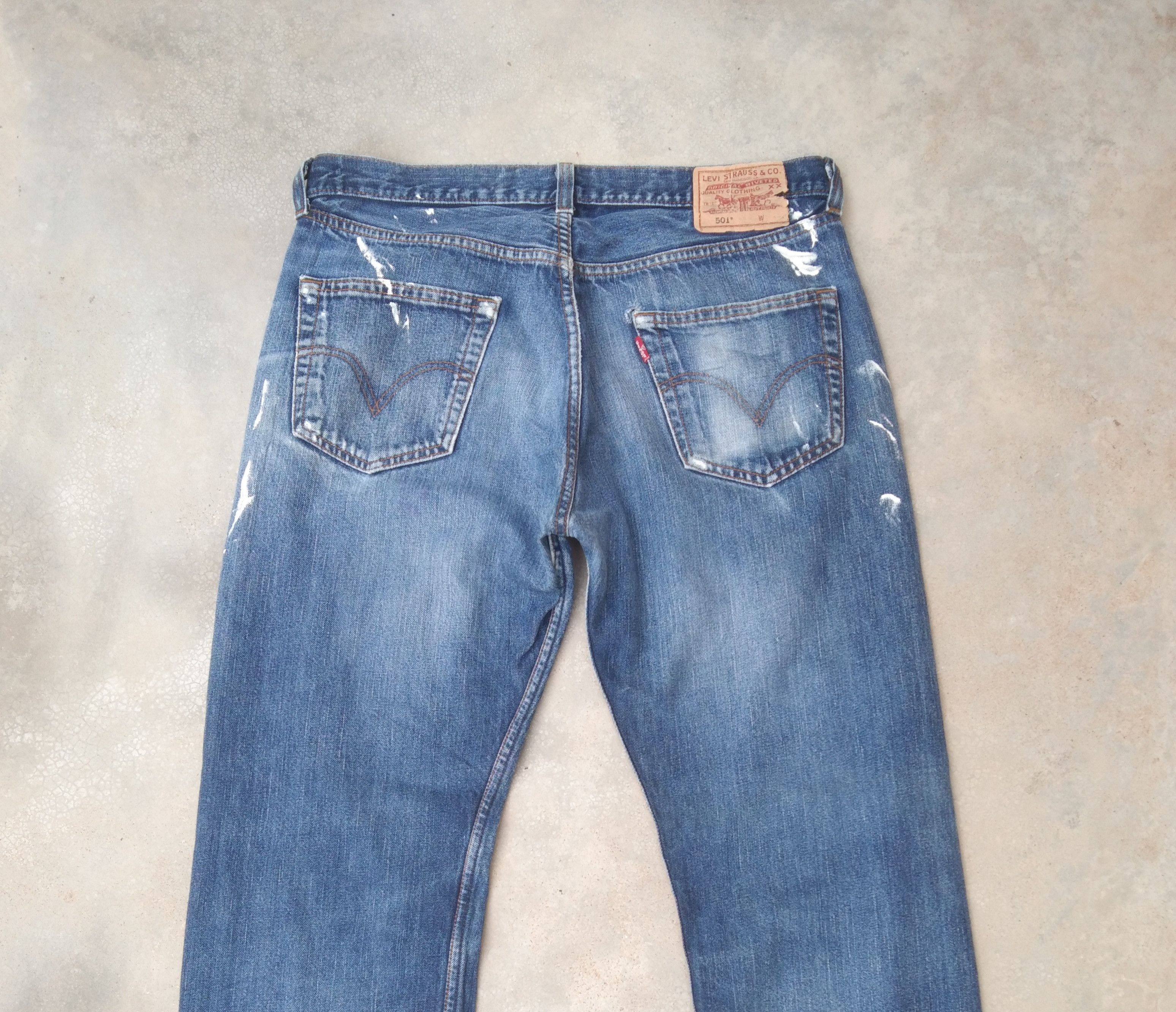 Levi's Vintage Levi's 501 Painter Distressed Jeans 34x30 Size US 34 / EU 50 - 3 Thumbnail