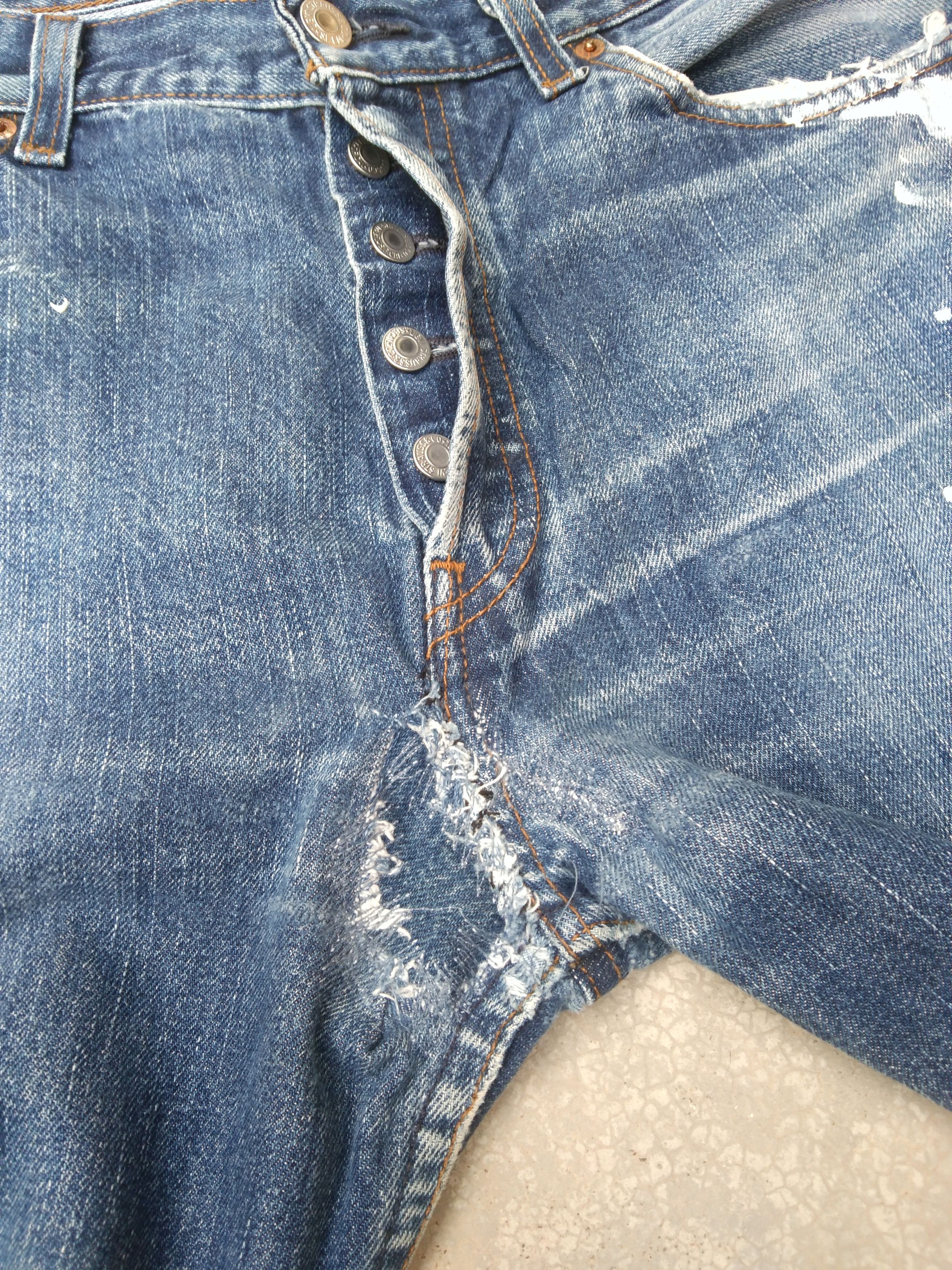 Levi's Vintage Levi's 501 Painter Distressed Jeans 34x30 Size US 34 / EU 50 - 6 Thumbnail