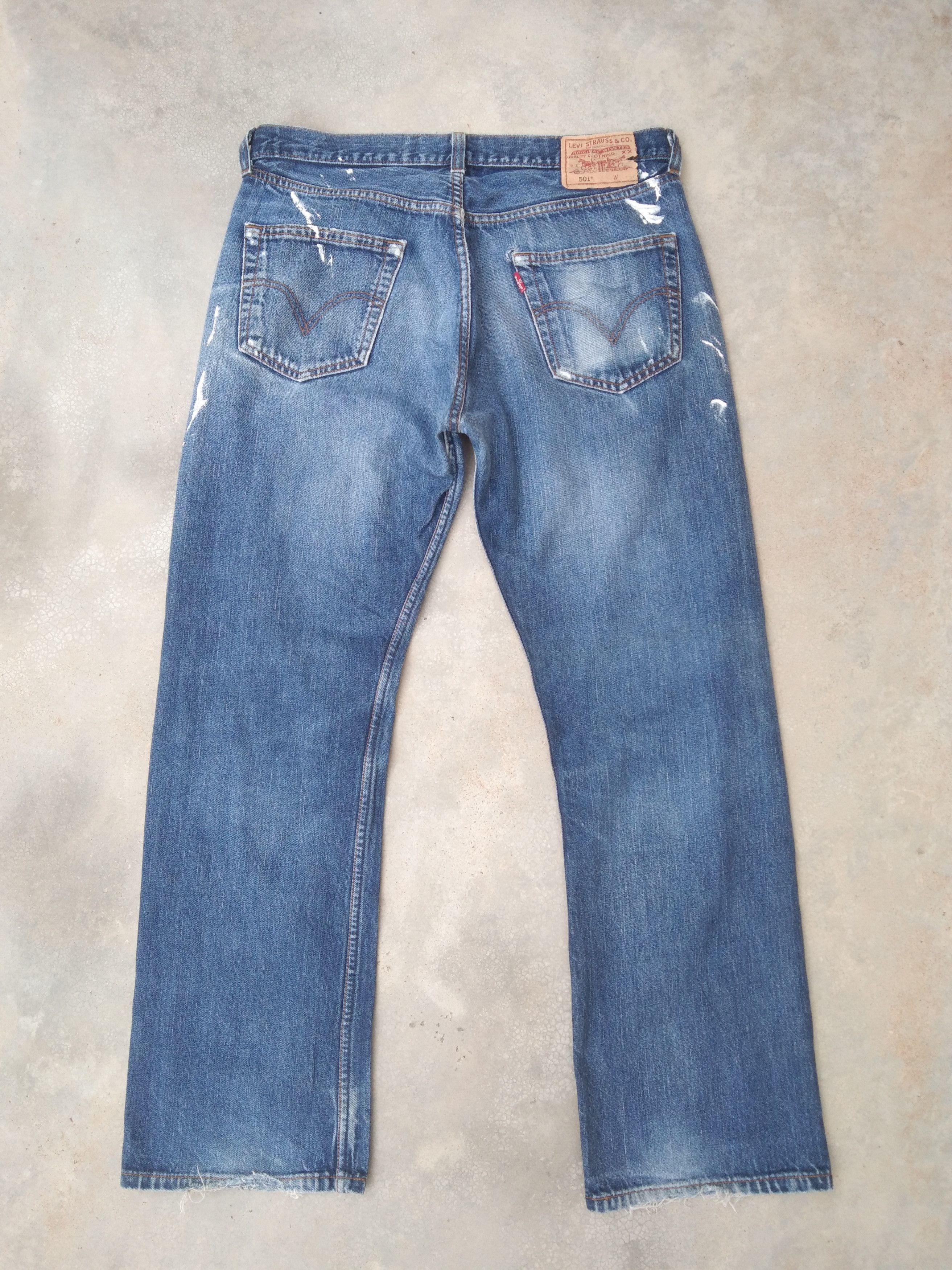 Levi's Vintage Levi's 501 Painter Distressed Jeans 34x30 Size US 34 / EU 50 - 2 Thumbnail