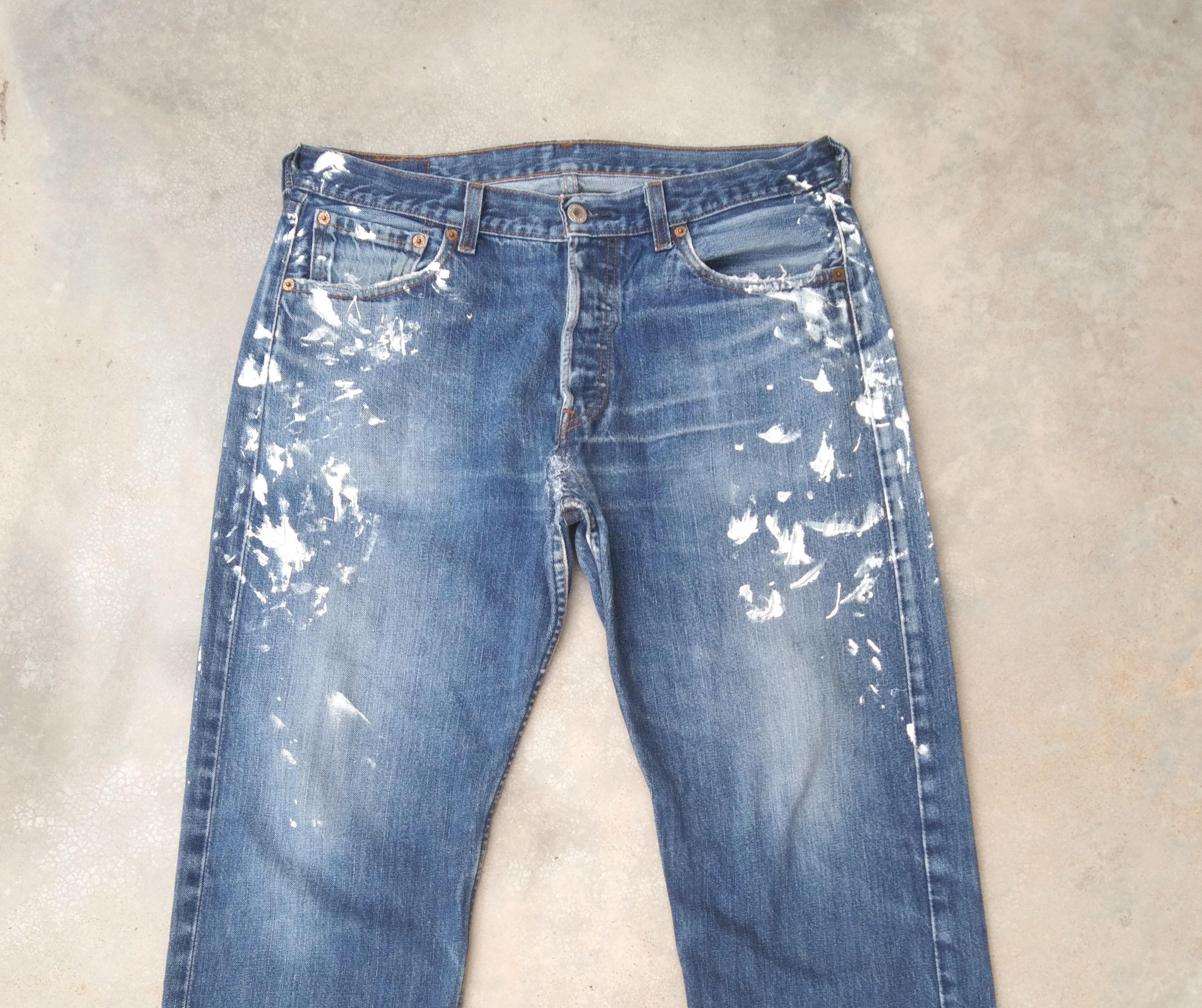 Levi's Vintage Levi's 501 Painter Distressed Jeans 34x30 Size US 34 / EU 50 - 5 Thumbnail