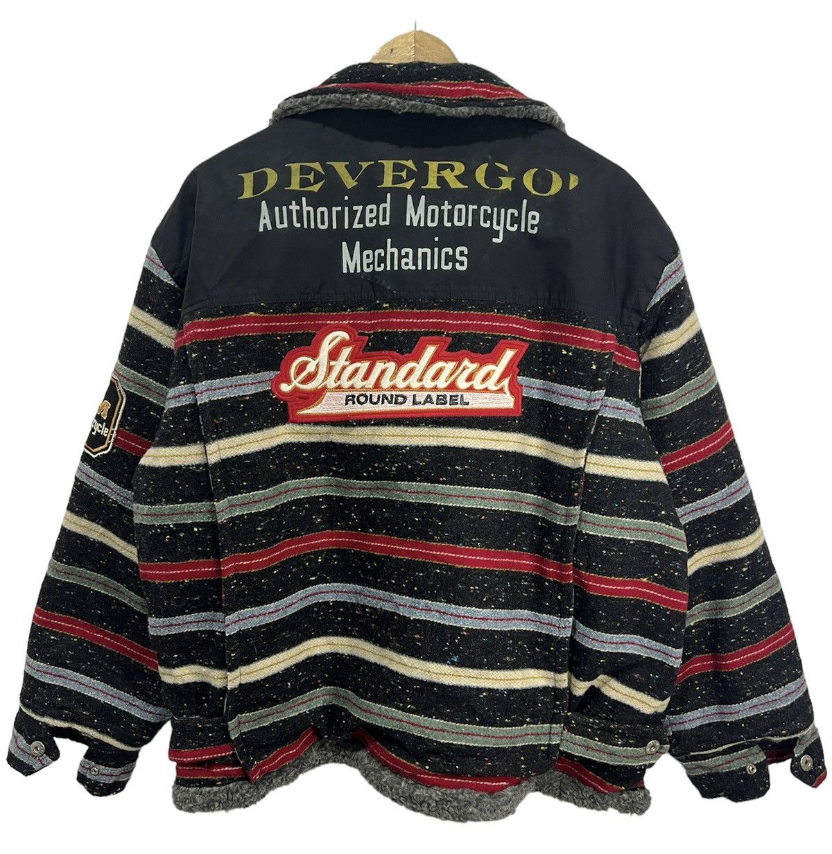 Japanese Brand × Vintage Devergo Authorized Motorcycle Mechanics Round Label Size US L / EU 52-54 / 3 - 1 Thumbnail