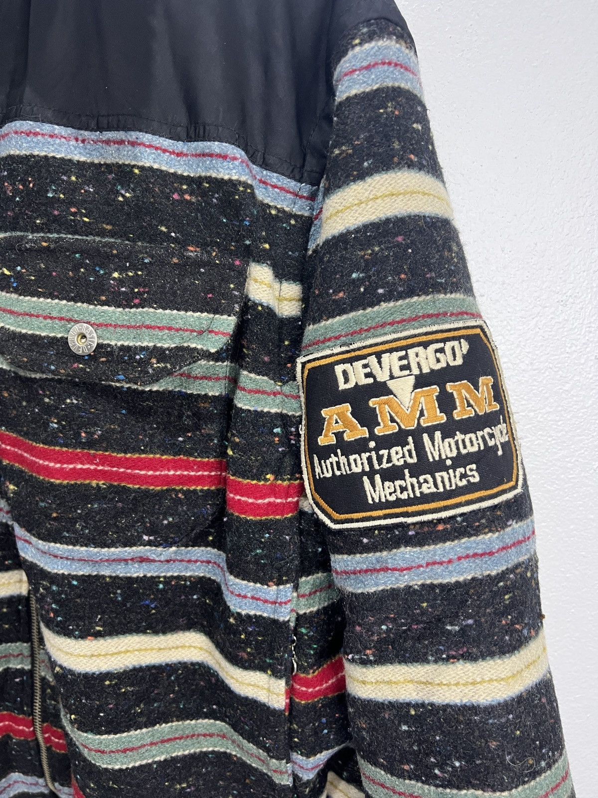 Japanese Brand × Vintage Devergo Authorized Motorcycle Mechanics Round Label Size US L / EU 52-54 / 3 - 3 Thumbnail