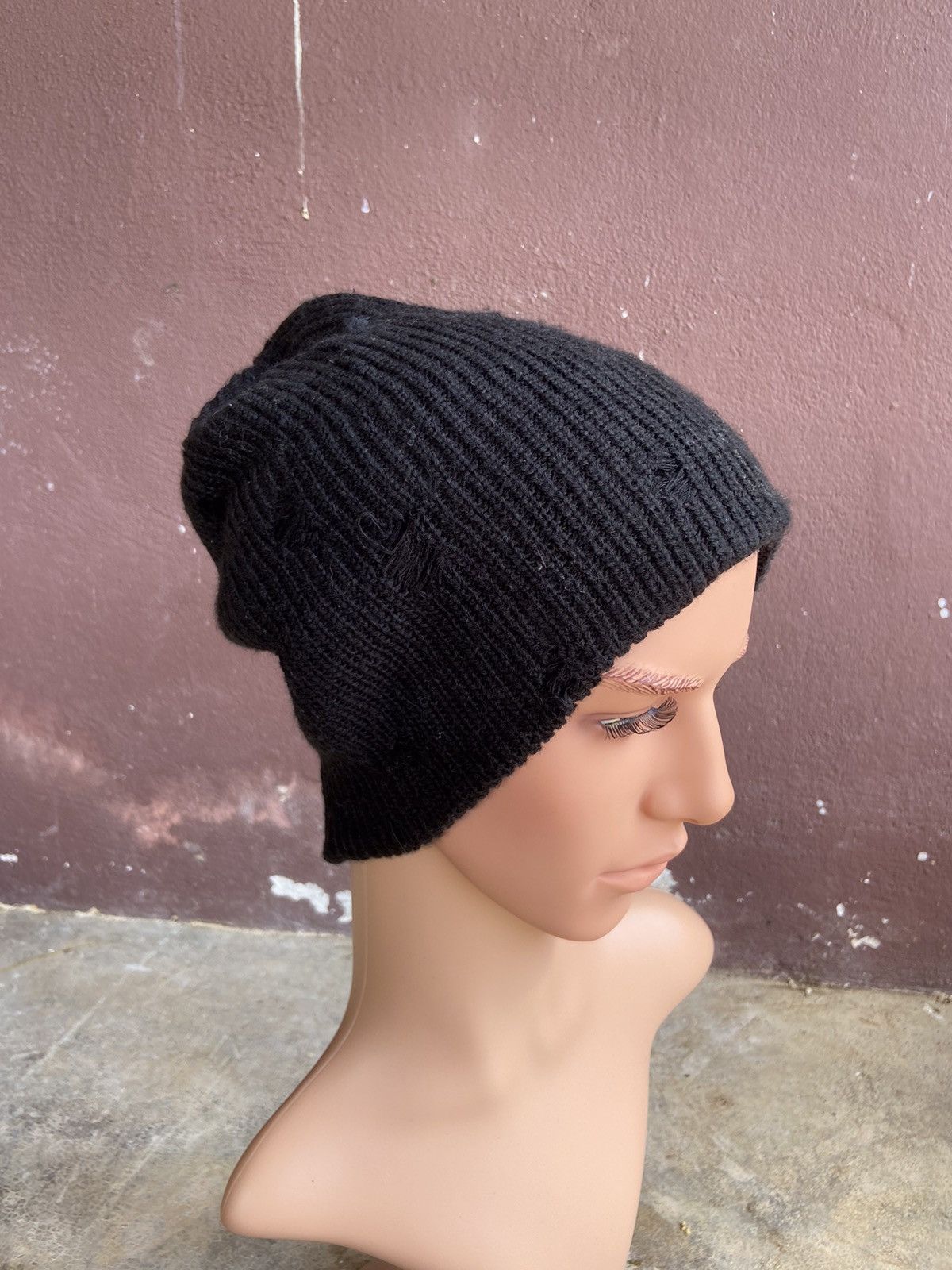 Japanese Brand SOT Japan Distressed Beanie Hat Size ONE SIZE - 4 Thumbnail