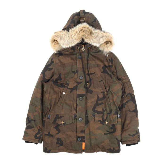 Louis Vuitton Louis Vuitton Supreme Jacquard Denim N-3B Parka Camo ...