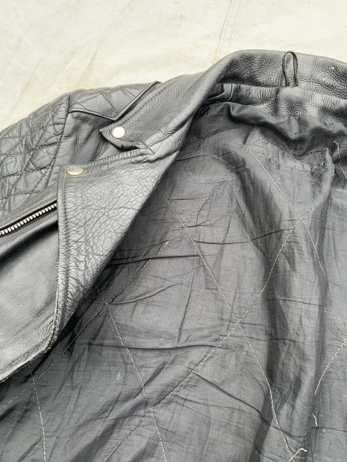 Genuine Leather Black Leather Fringed Padded Shoulders Motocycle Jacket Size US M / EU 48-50 / 2 - 12 Thumbnail