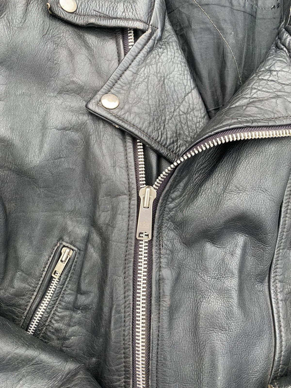 Genuine Leather Black Leather Fringed Padded Shoulders Motocycle Jacket Size US M / EU 48-50 / 2 - 10 Thumbnail