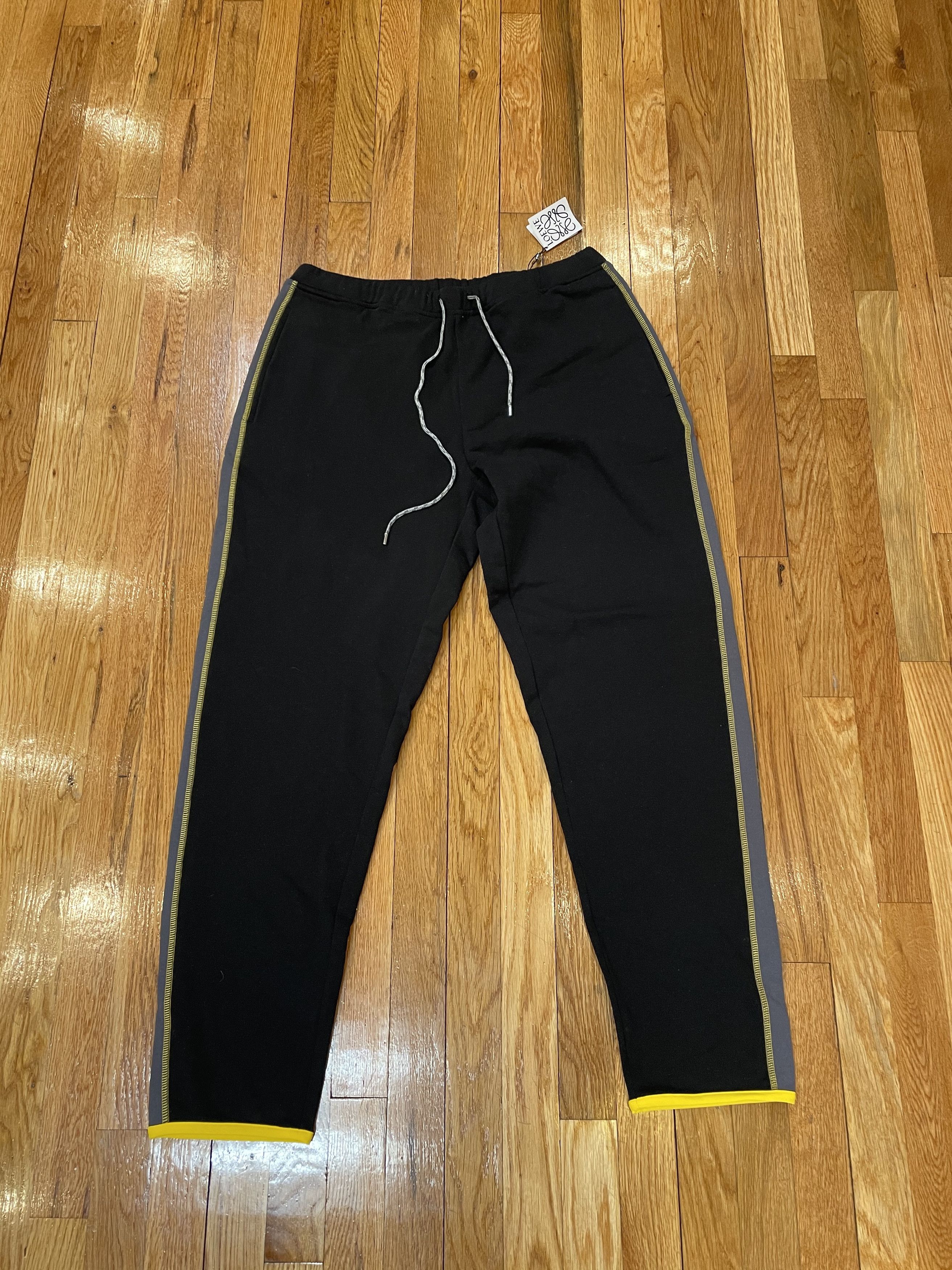 Loewe ELN Fleece Jogger Sweatpants Black Yellow Size US 33 - 1 Thumbnail