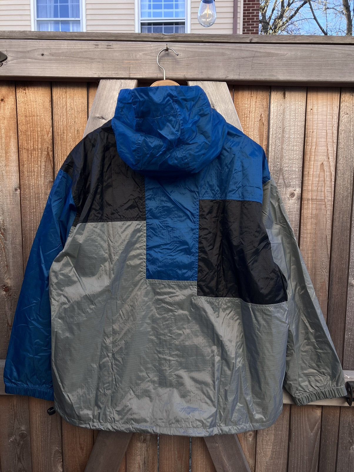 18 East Eighteen East Notch Patchwork Hooded Windbreaker Size US L / EU 52-54 / 3 - 8 Thumbnail