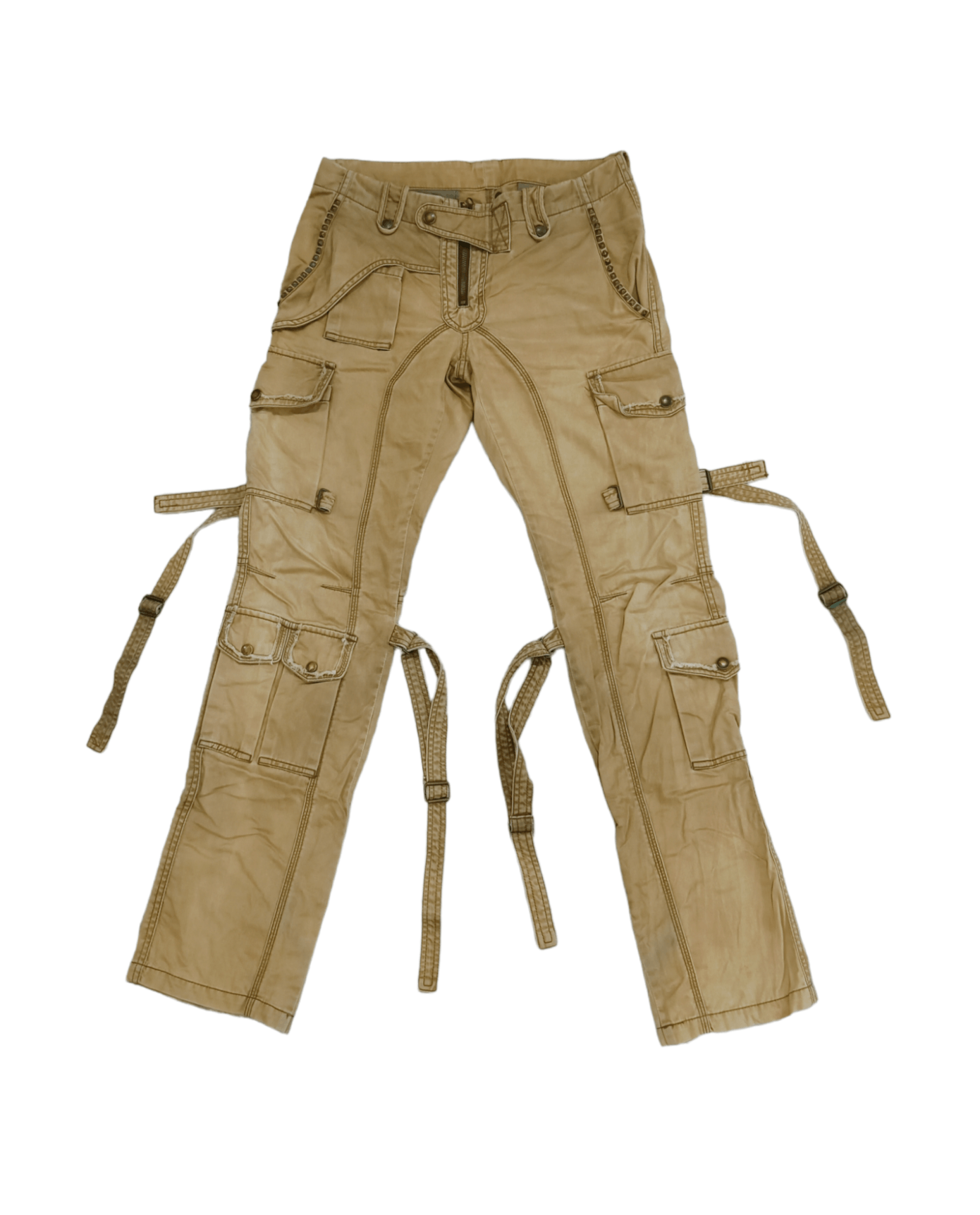 image of Seditionaries Halb Multipocket Bondage Cargo Pants in Brown, Men's (Size 30)