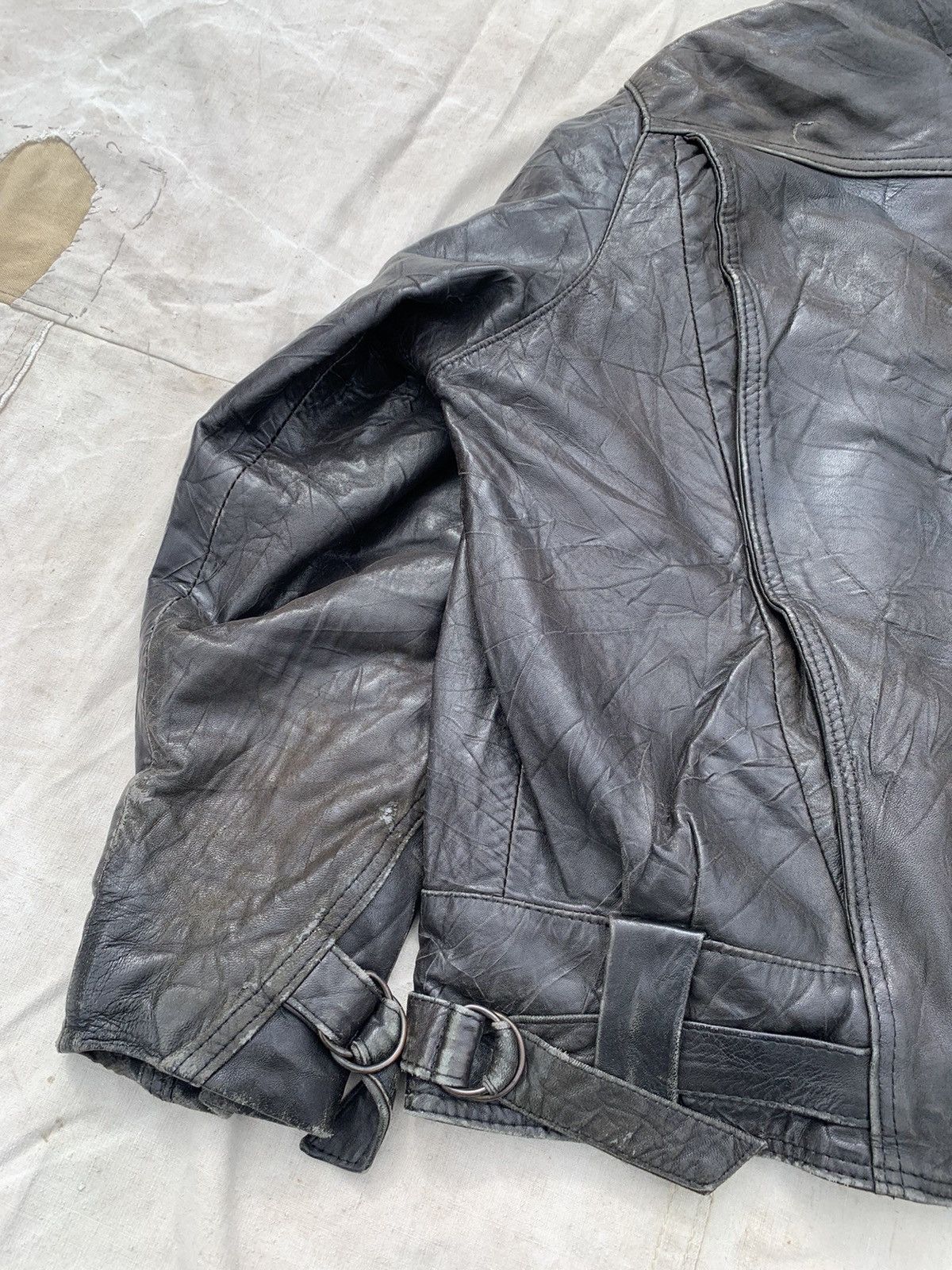 Japanese Brand Vintage Straps Leather Balenciaga Style Jacket Size US XL / EU 56 / 4 - 12 Thumbnail