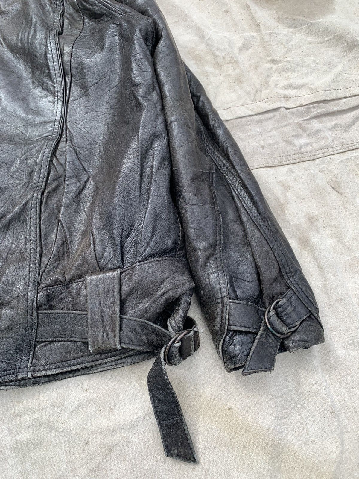 Japanese Brand Vintage Straps Leather Balenciaga Style Jacket Size US XL / EU 56 / 4 - 13 Thumbnail