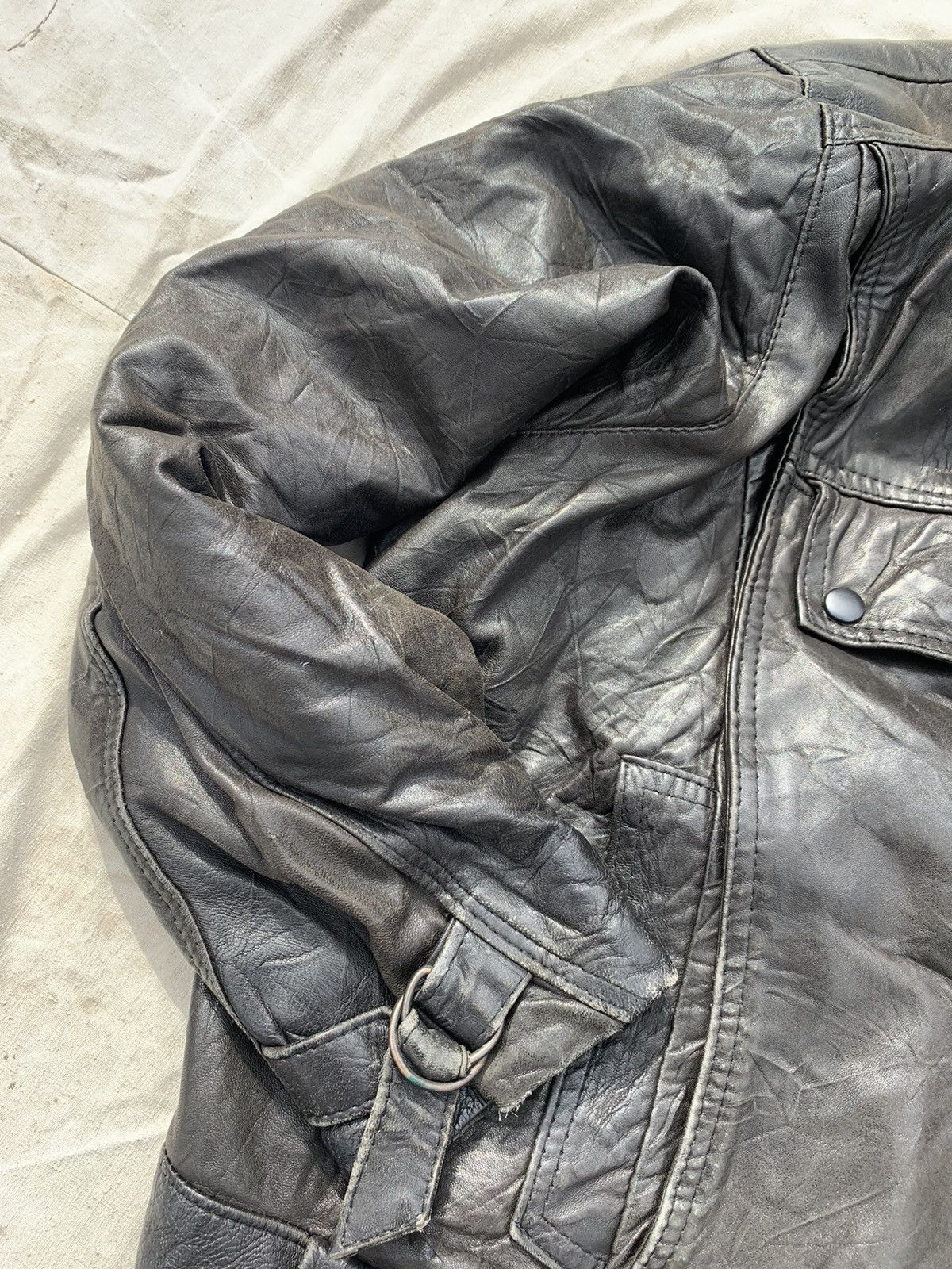 Japanese Brand Vintage Straps Leather Balenciaga Style Jacket Size US XL / EU 56 / 4 - 6 Thumbnail