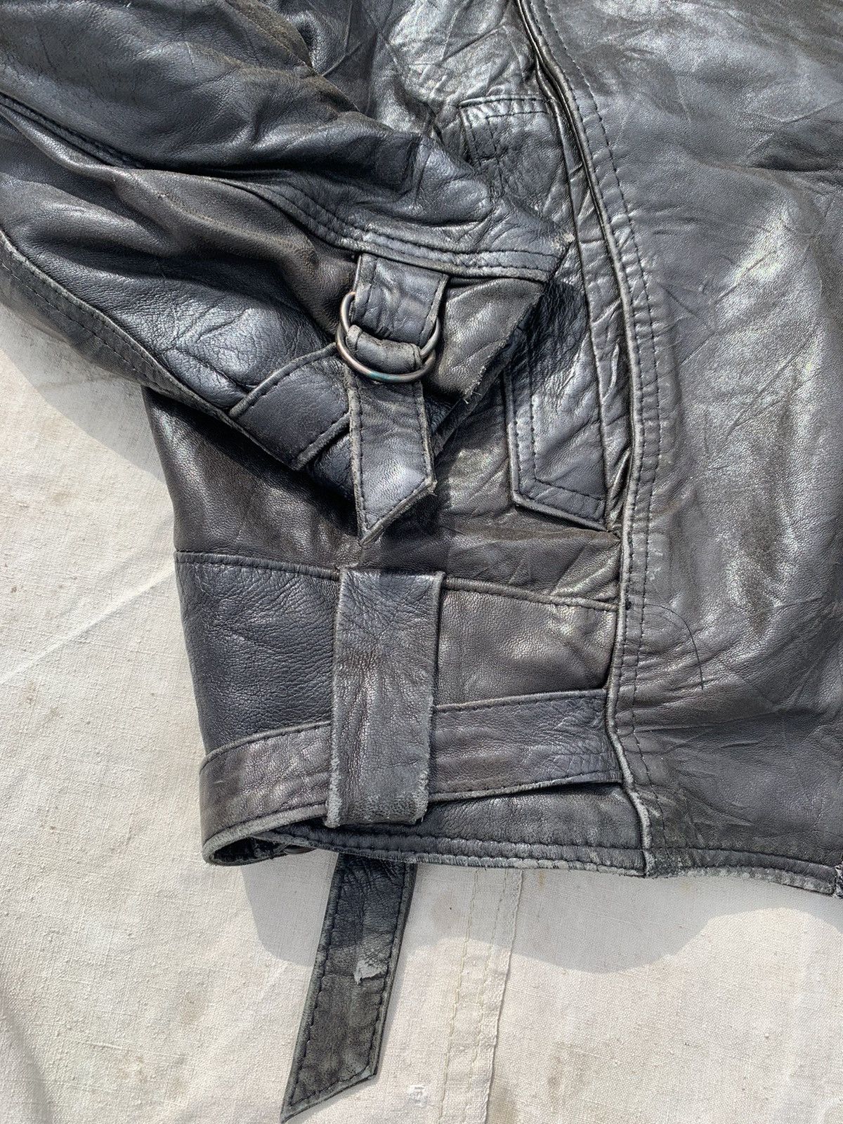Japanese Brand Vintage Straps Leather Balenciaga Style Jacket Size US XL / EU 56 / 4 - 5 Thumbnail