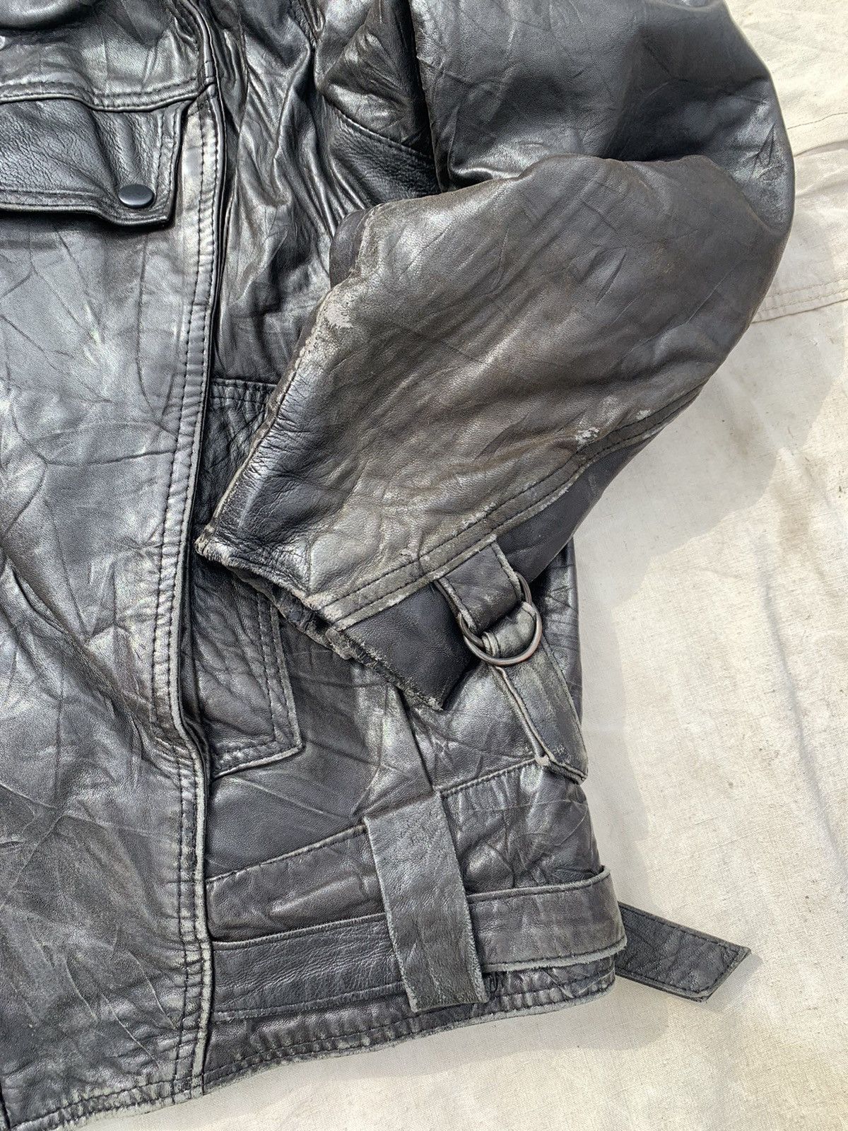 Japanese Brand Vintage Straps Leather Balenciaga Style Jacket Size US XL / EU 56 / 4 - 8 Thumbnail