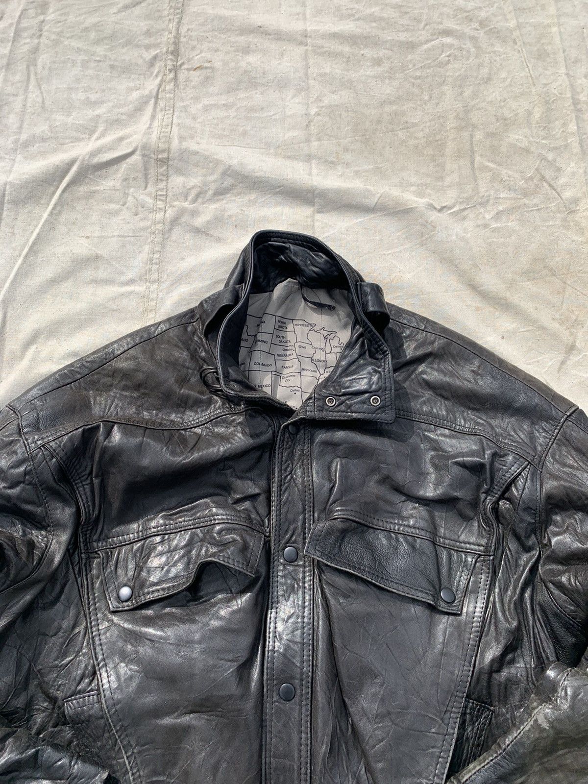 Japanese Brand Vintage Straps Leather Balenciaga Style Jacket Size US XL / EU 56 / 4 - 2 Thumbnail