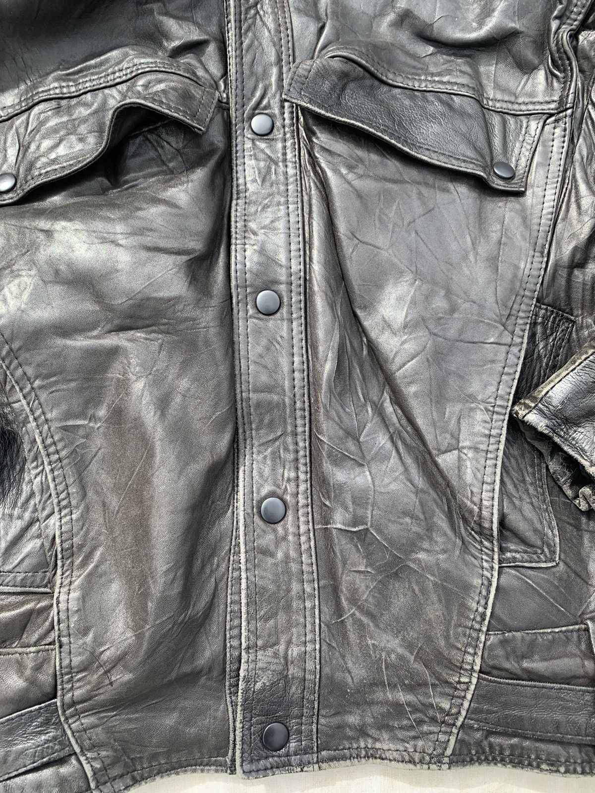 Japanese Brand Vintage Straps Leather Balenciaga Style Jacket Size US XL / EU 56 / 4 - 7 Thumbnail