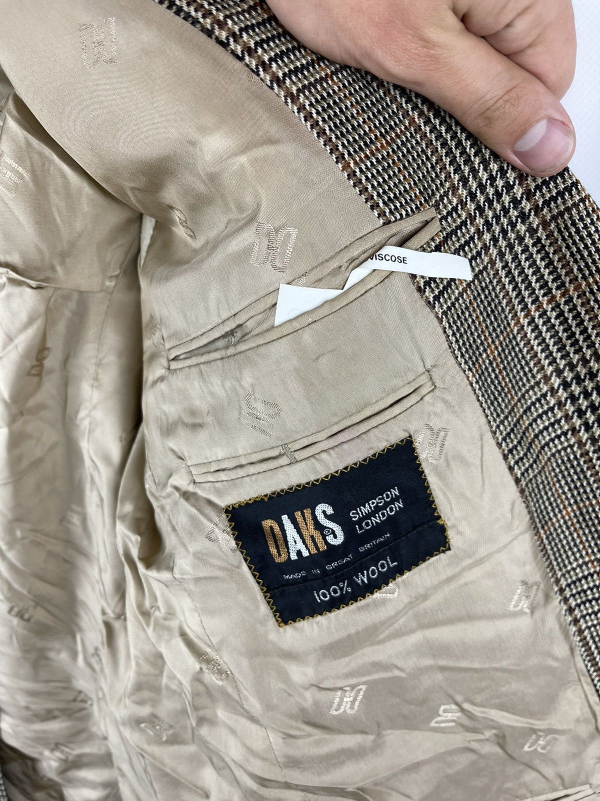 DAKS Daks Simpson London signature checkered multicolor blazer Size 40R - 10 Thumbnail