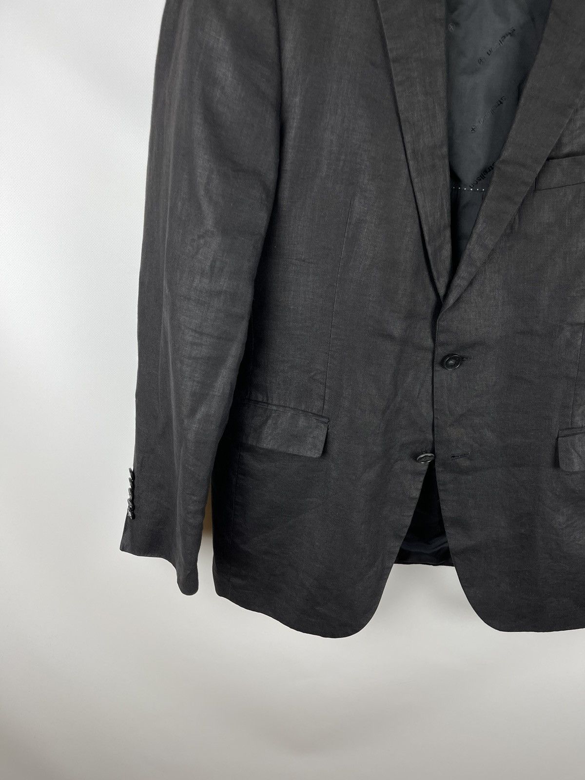 Strellson Strellson Premium black Rick finest linen 2 button blazer Size 40R - 3 Thumbnail