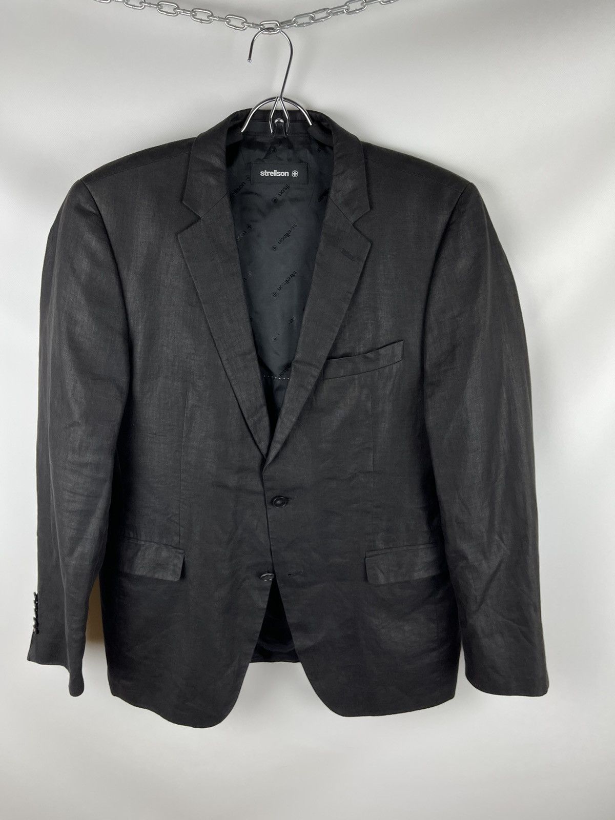 Strellson Strellson Premium black Rick finest linen 2 button blazer Size 40R - 6 Thumbnail