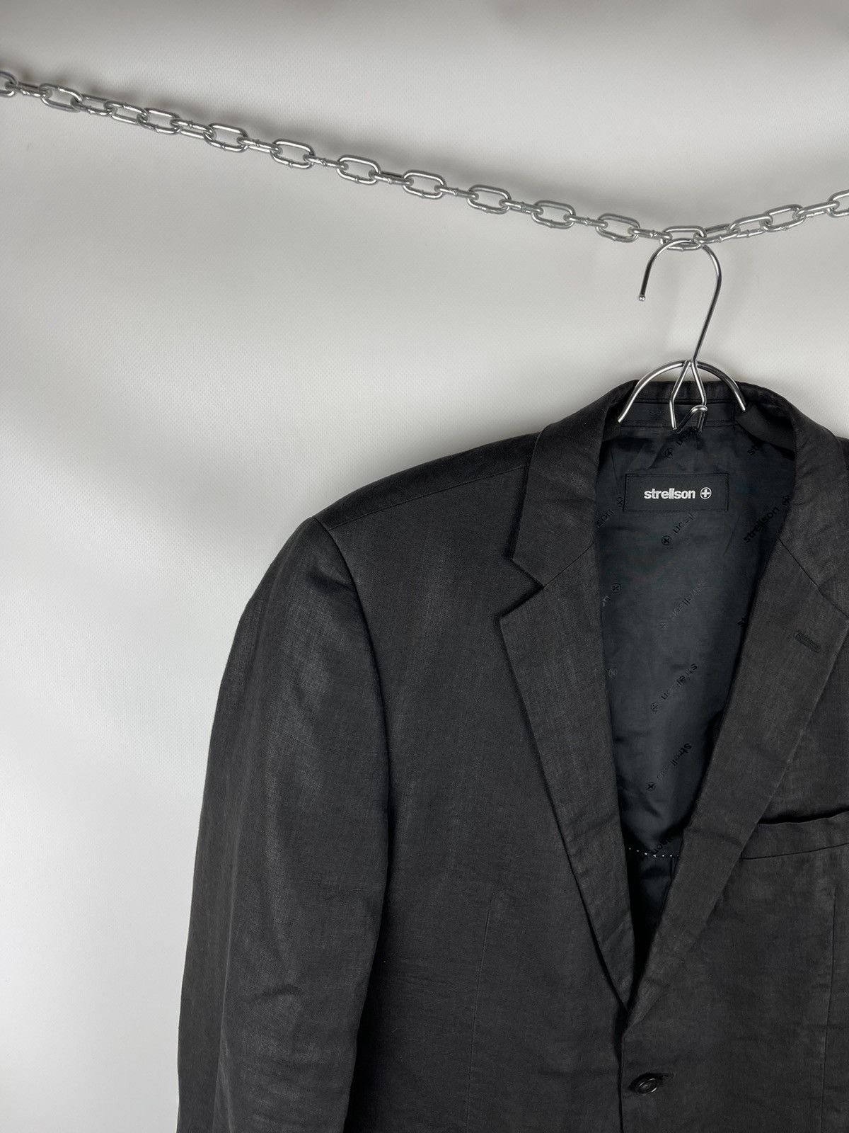 Strellson Strellson Premium black Rick finest linen 2 button blazer Size 40R - 2 Thumbnail