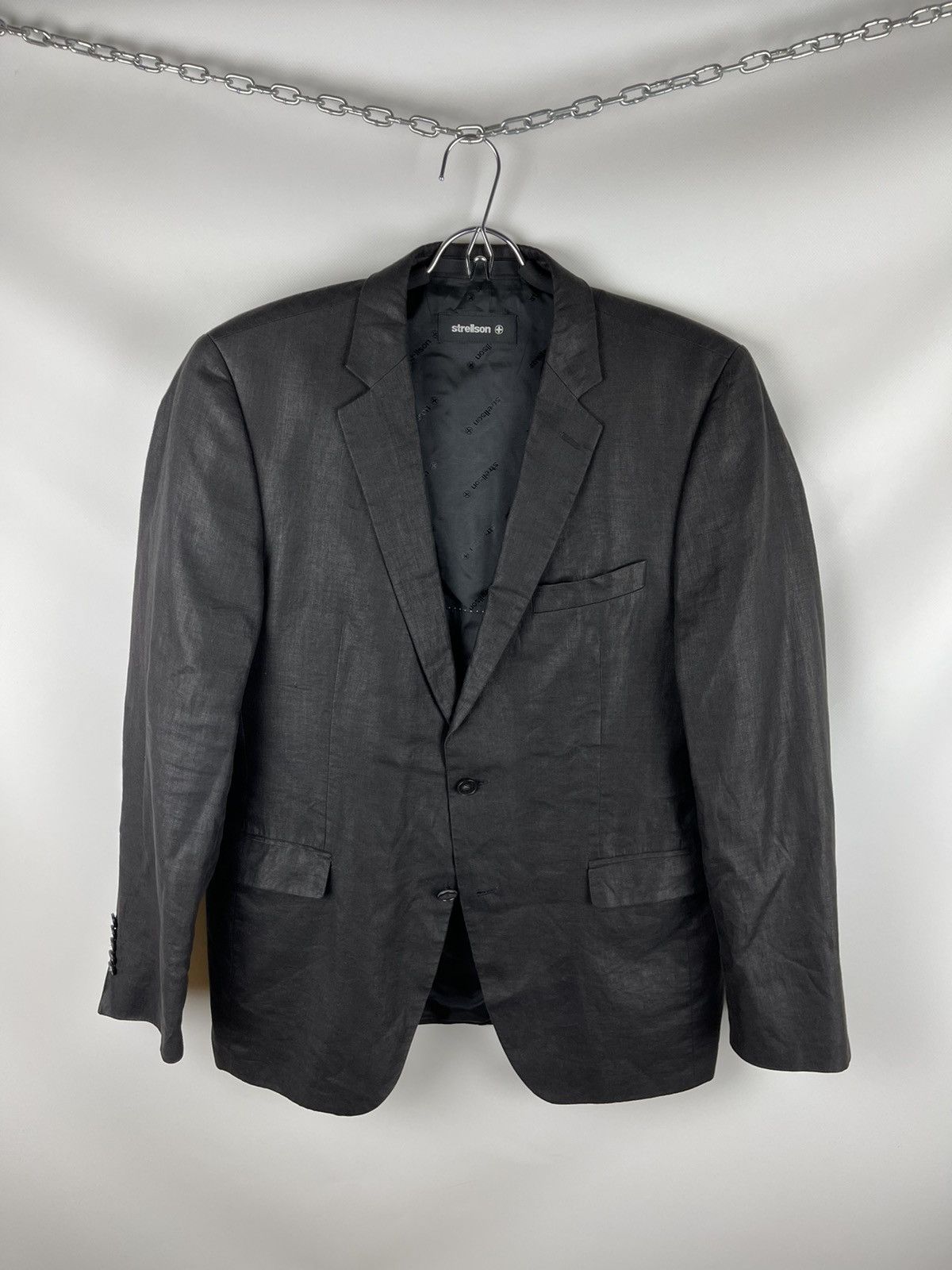 Strellson Strellson Premium black Rick finest linen 2 button blazer Size 40R - 1 Thumbnail