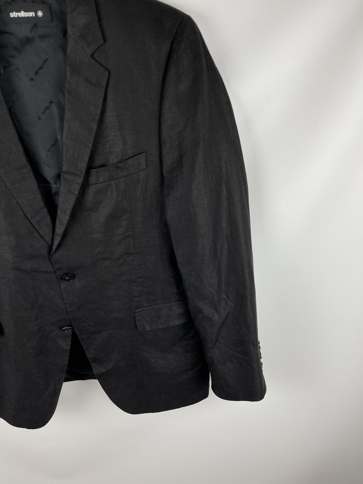 Strellson Strellson Premium black Rick finest linen 2 button blazer Size 40R - 4 Thumbnail
