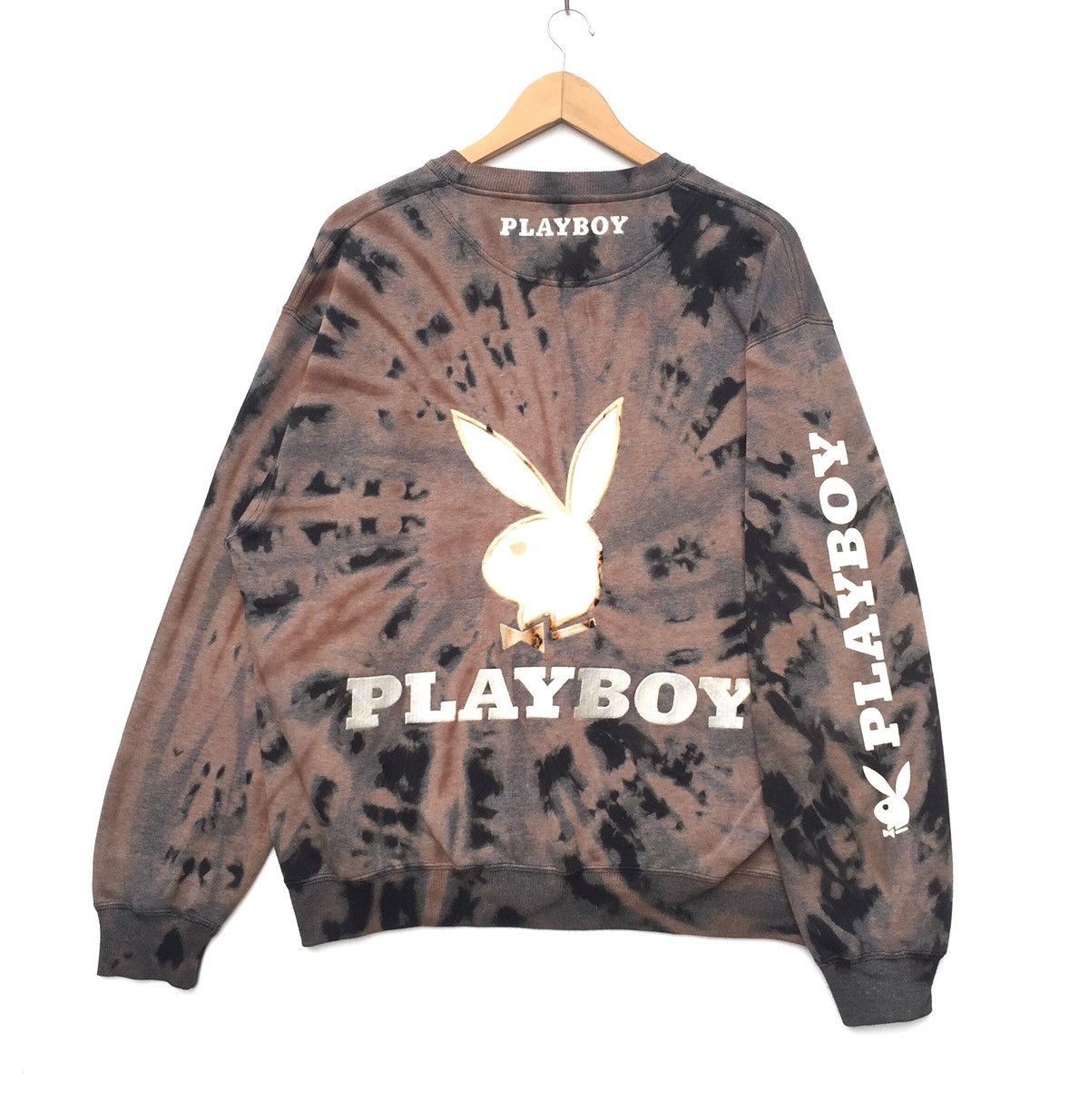 Playboy CUSTOM MADE Bleach Wash!!! Vintage Playboy Sweatshirt | XL Size US XL / EU 56 / 4 - 1 Thumbnail