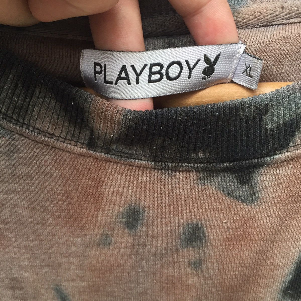 Playboy CUSTOM MADE Bleach Wash!!! Vintage Playboy Sweatshirt | XL Size US XL / EU 56 / 4 - 8 Thumbnail