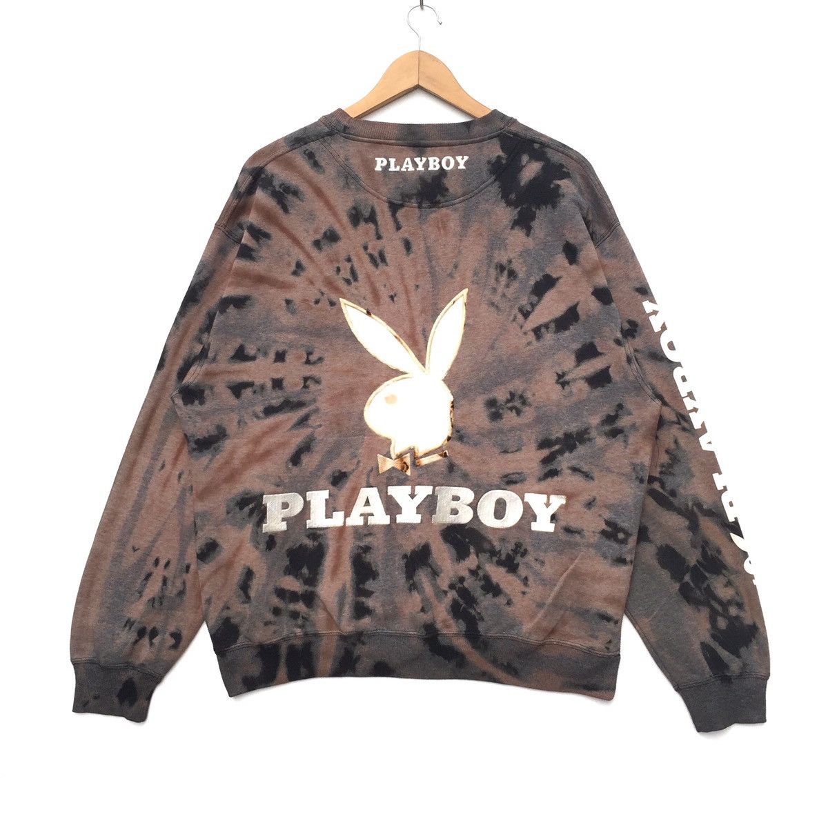 Playboy CUSTOM MADE Bleach Wash!!! Vintage Playboy Sweatshirt | XL Size US XL / EU 56 / 4 - 2 Thumbnail