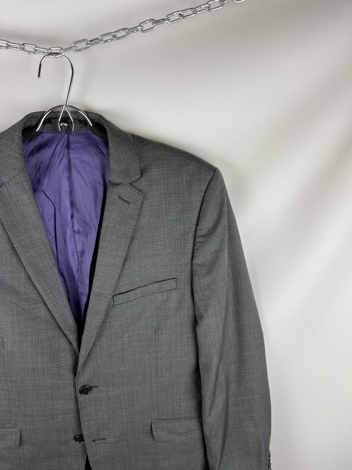 Other Holland Esquire classic grey 2 button blazer Size 40R - 3 Thumbnail