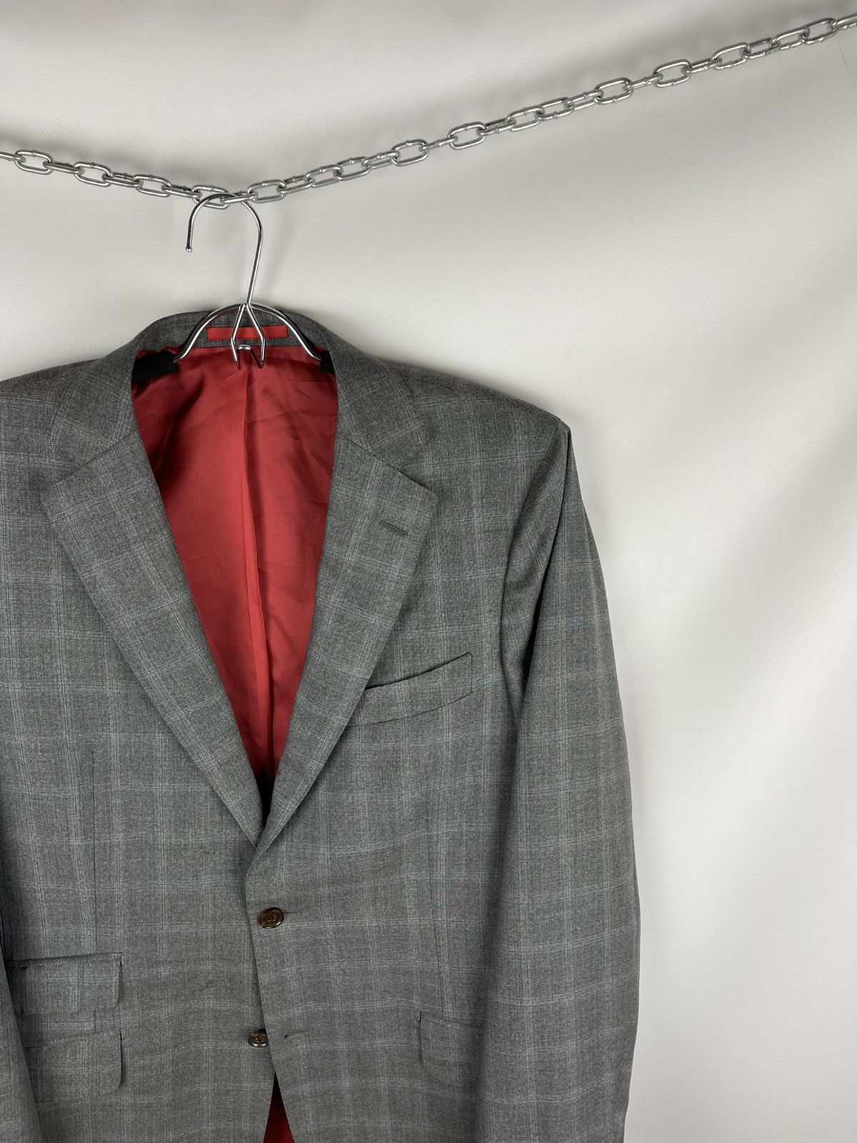 Suitsupply Suitsupply Ethomas check grey 130s wool blazer sport coat Size 40R - 4 Thumbnail