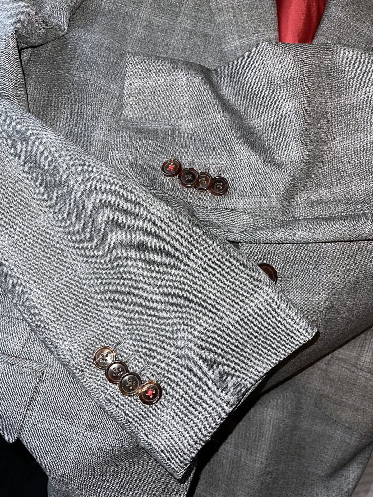Suitsupply Suitsupply Ethomas check grey 130s wool blazer sport coat Size 40R - 11 Thumbnail