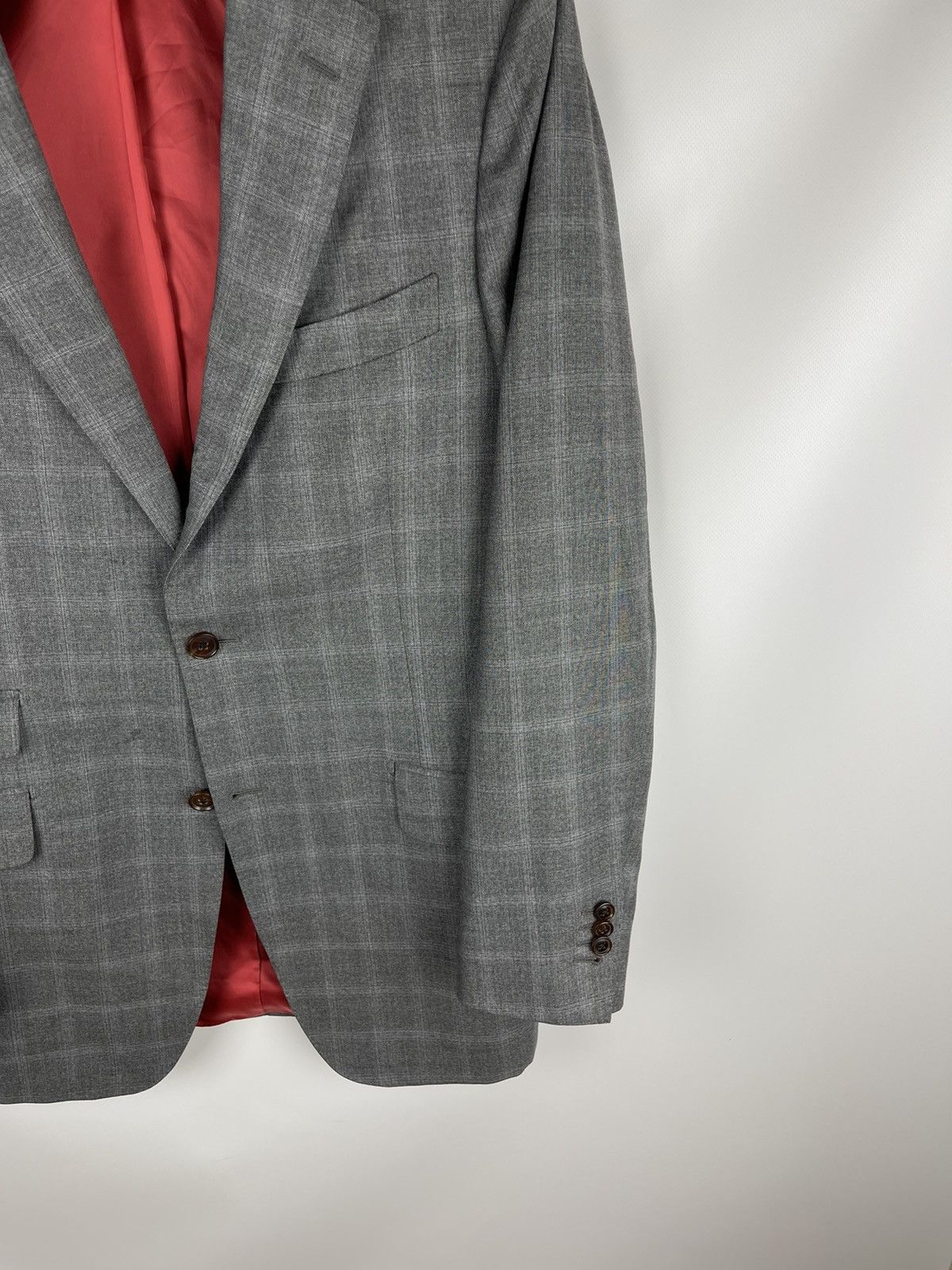 Suitsupply Suitsupply Ethomas check grey 130s wool blazer sport coat Size 40R - 5 Thumbnail