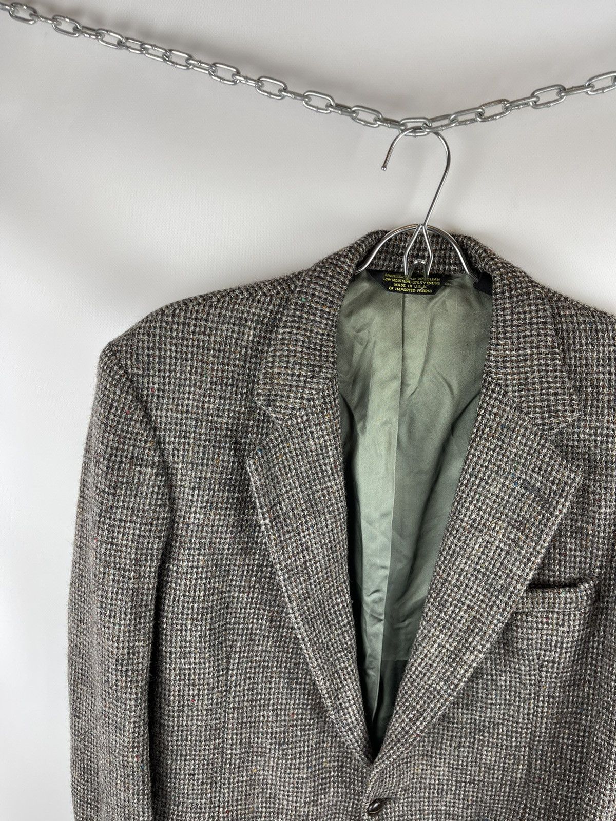 Harris Tweed Harris tweed vintage Scottish wool made in USA blazer jacket Size 44R - 2 Thumbnail