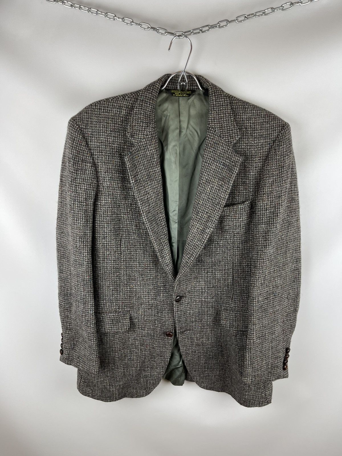 Harris Tweed Harris tweed vintage Scottish wool made in USA blazer jacket Size 44R - 1 Thumbnail