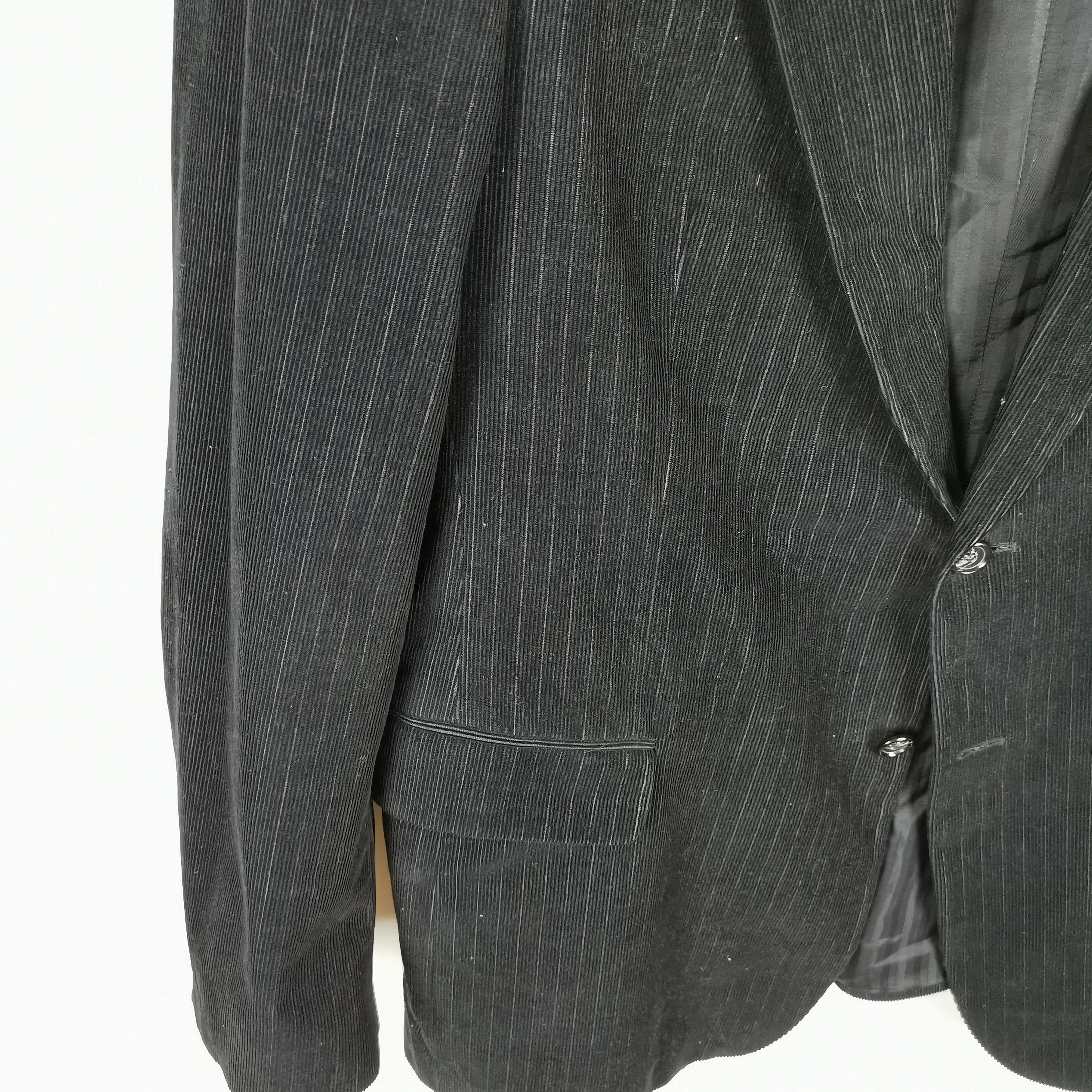Strellson Strellson premium line corduroy black striped blazer Size 44R - 2 Thumbnail