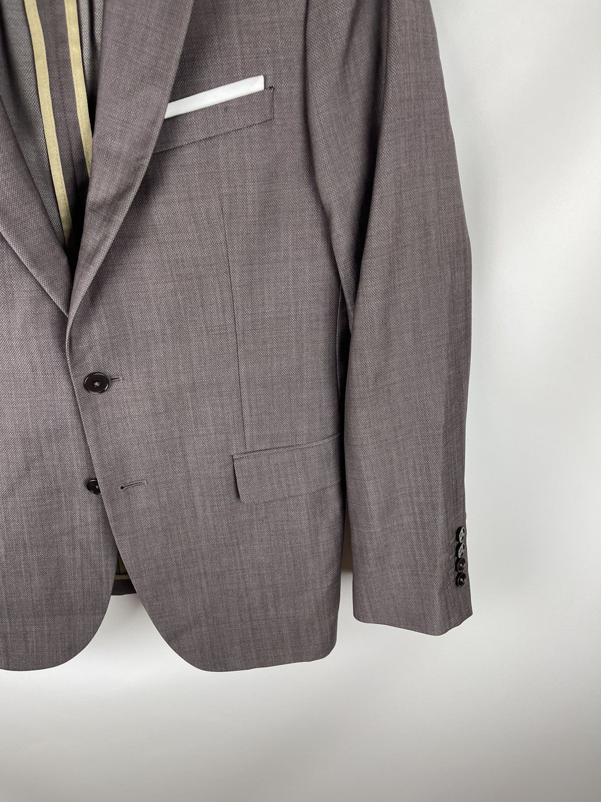 Paoloni Paoloni quarantotto unlined purple grey 2 button blazer jckt Size 38R - 5 Thumbnail