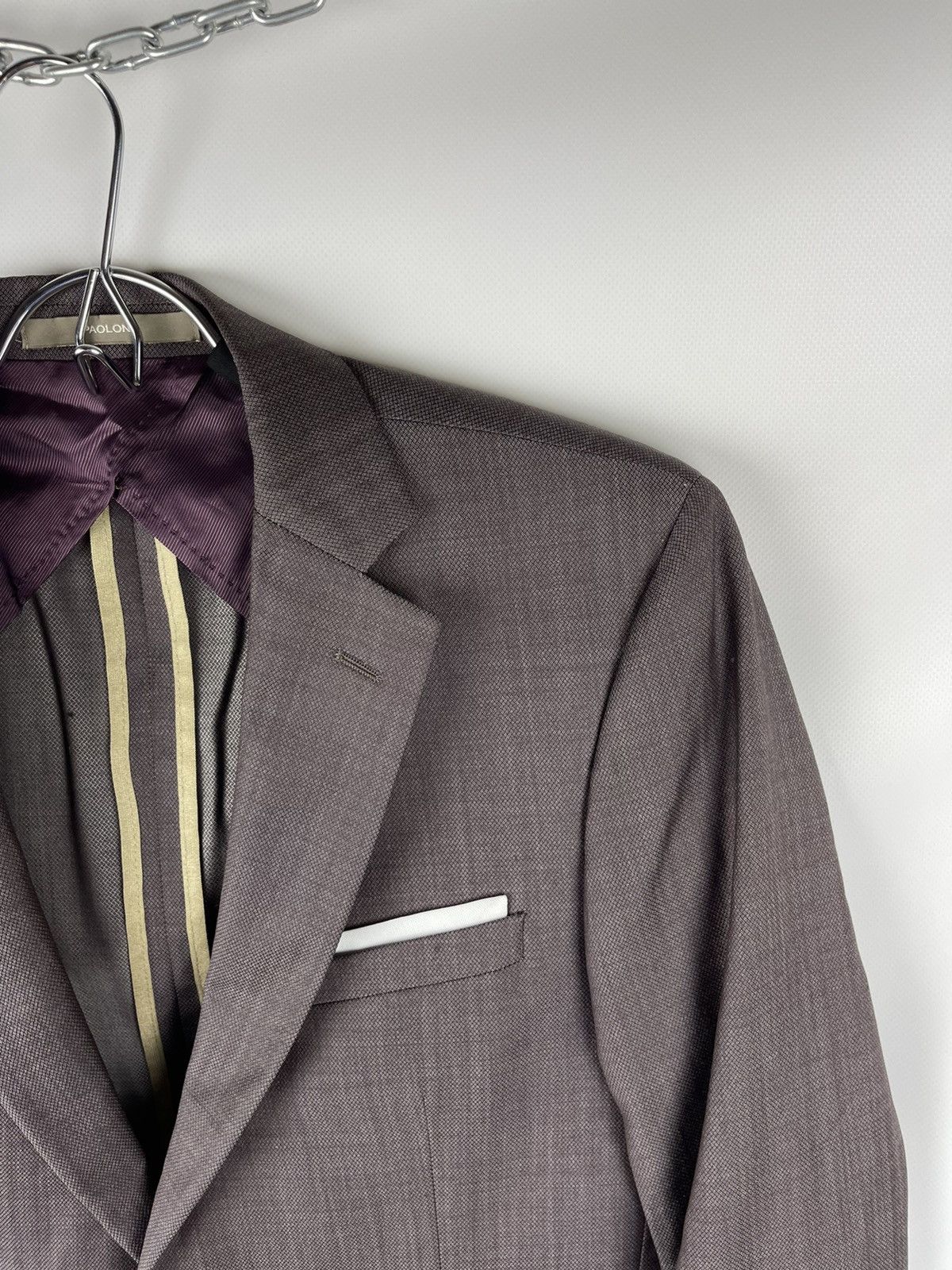 Paoloni Paoloni quarantotto unlined purple grey 2 button blazer jckt Size 38R - 7 Thumbnail