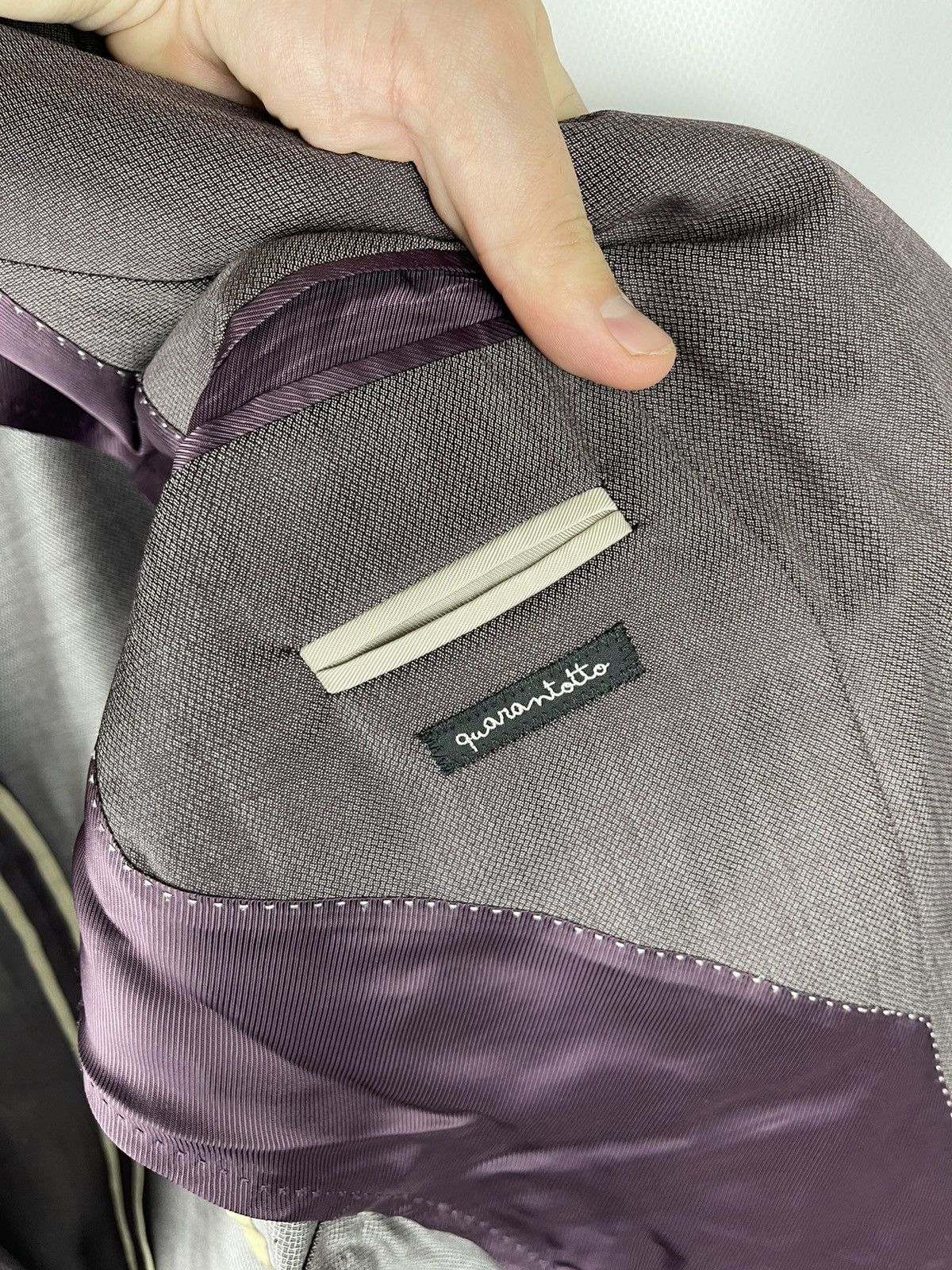 Paoloni Paoloni quarantotto unlined purple grey 2 button blazer jckt Size 38R - 11 Thumbnail