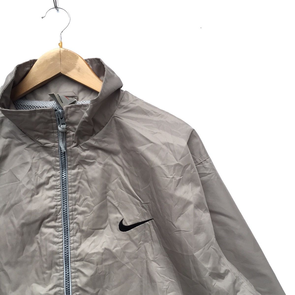Nike Vintage 90s Nike Swoosh Small Logo Zipper Jacket | Hype Size US L / EU 52-54 / 3 - 3 Thumbnail